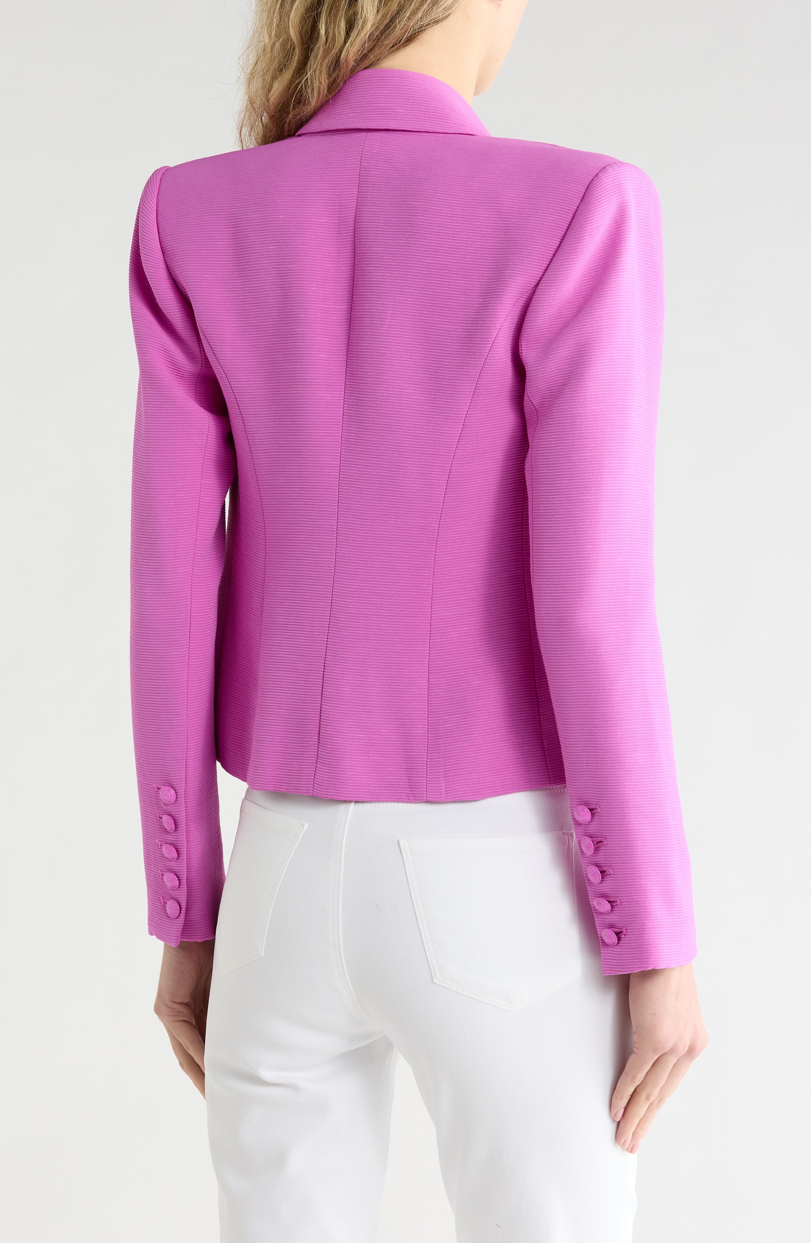 Brooke Texture Double Breasted Crop Blazer - image 2