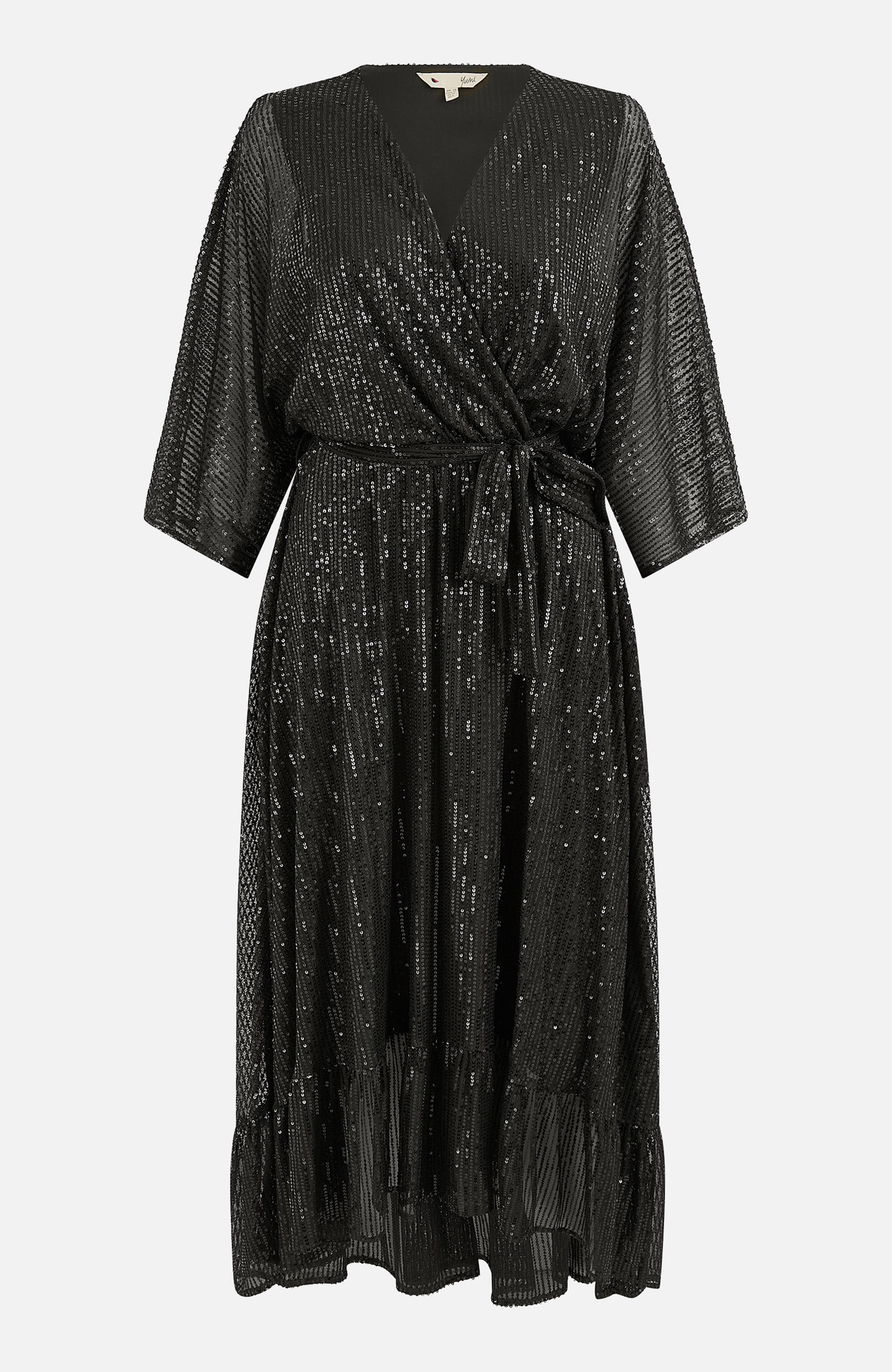 Sequin Midi Wrap Dress - image 2