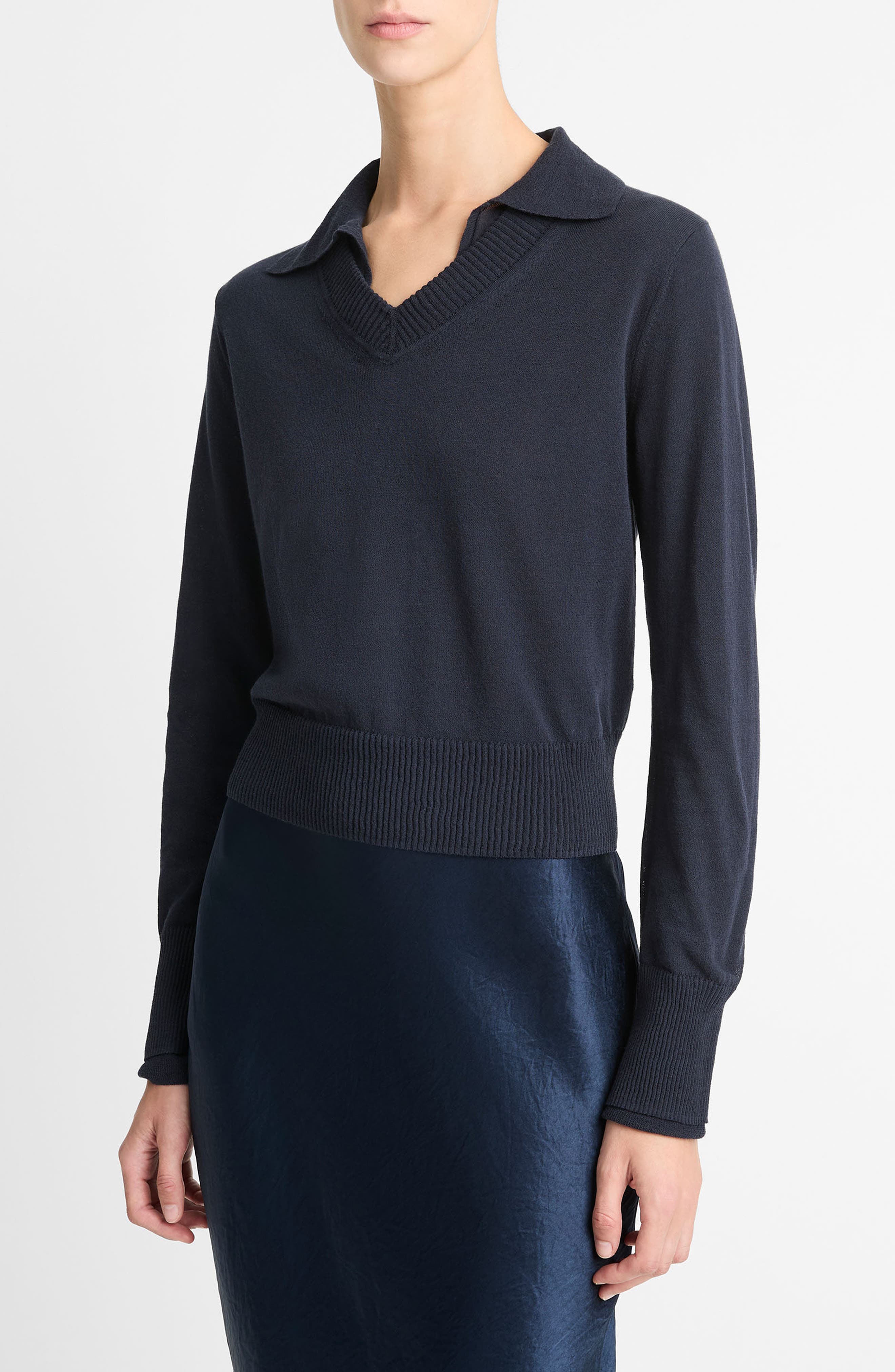 Fine Gauge Collared Sweater - image 1