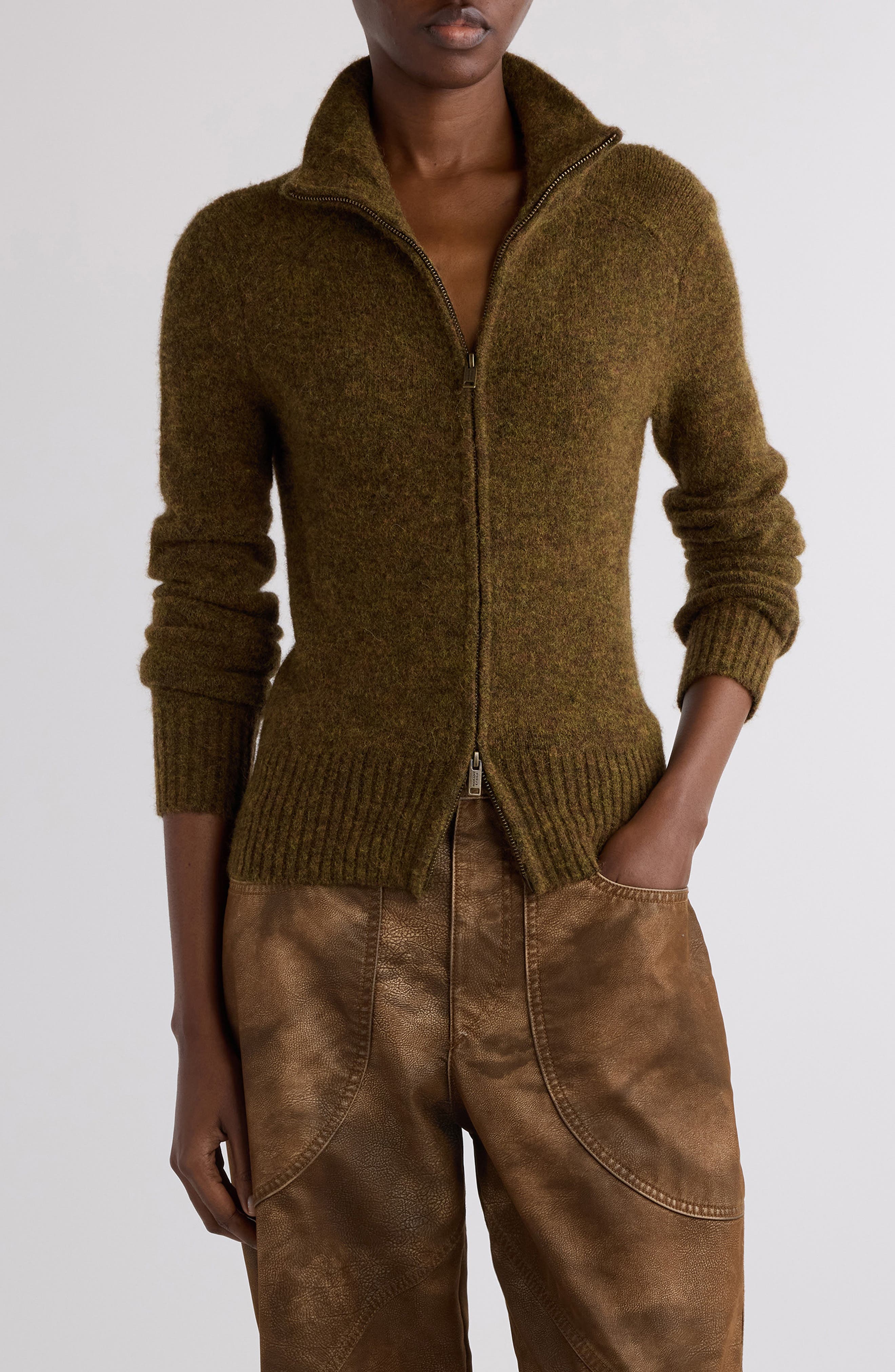 Prunella Front Zip Sweater - image 1