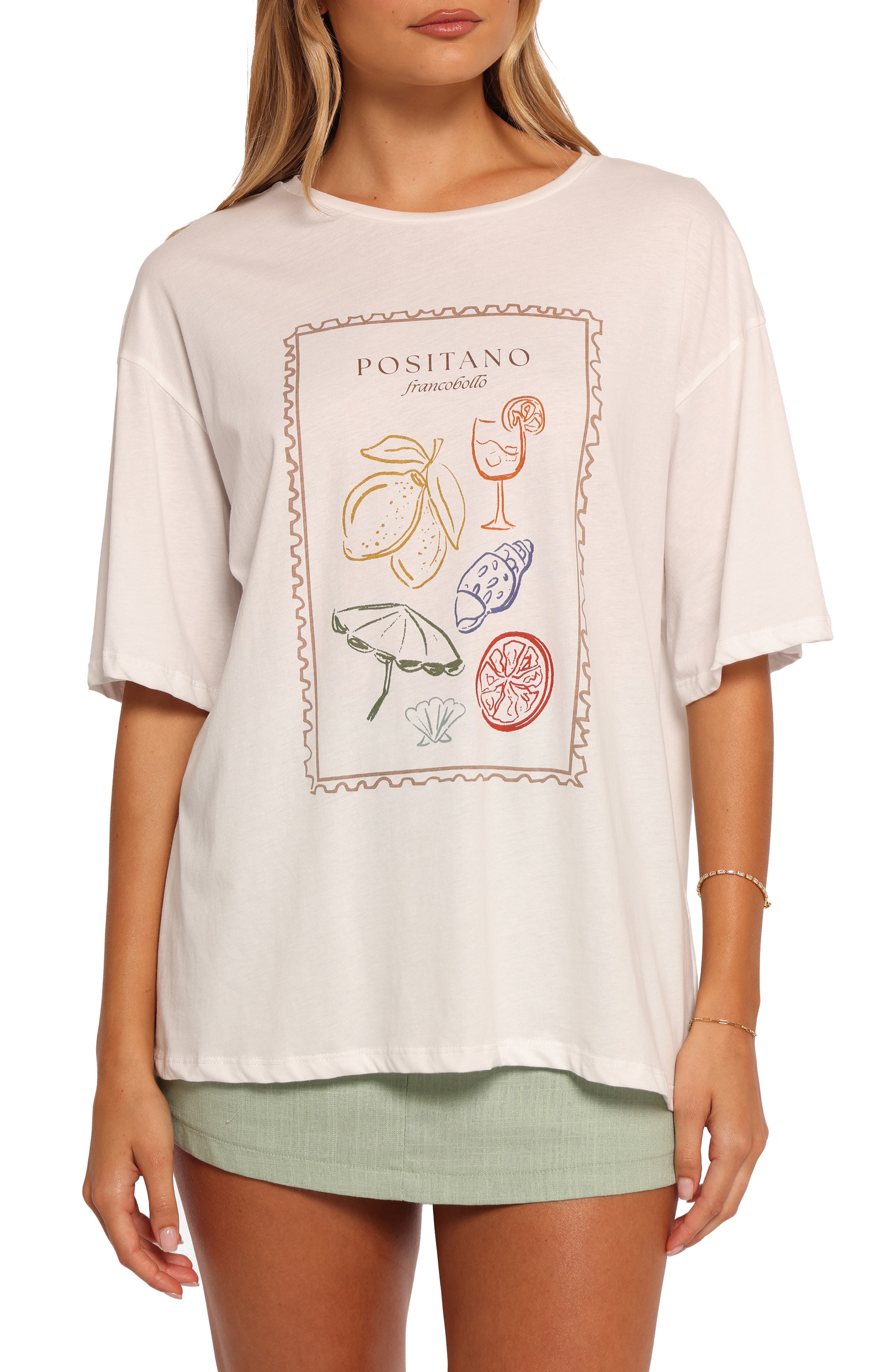 Positano Oversize Cotton Graphic T-Shirt - image 1
