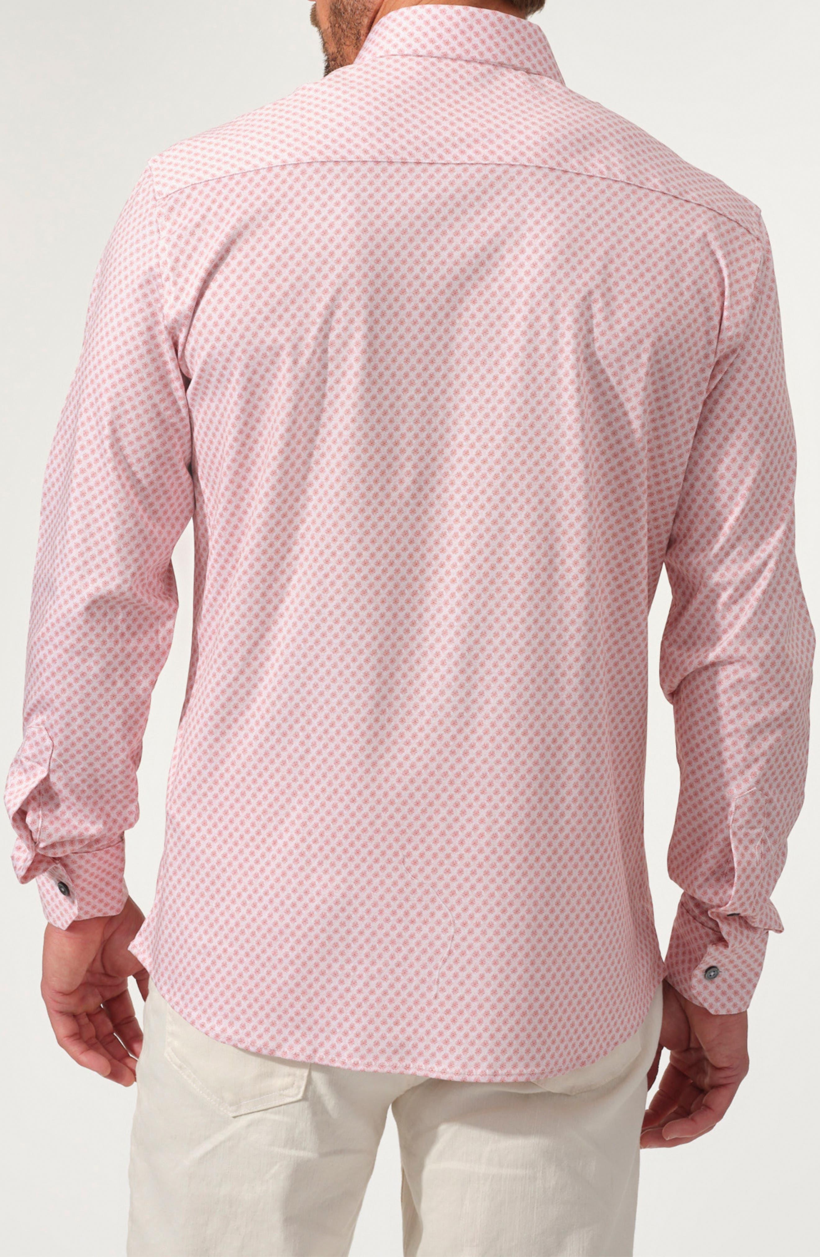 Floral Print Stretch Supima Cotton Button-Up Shirt - image 4