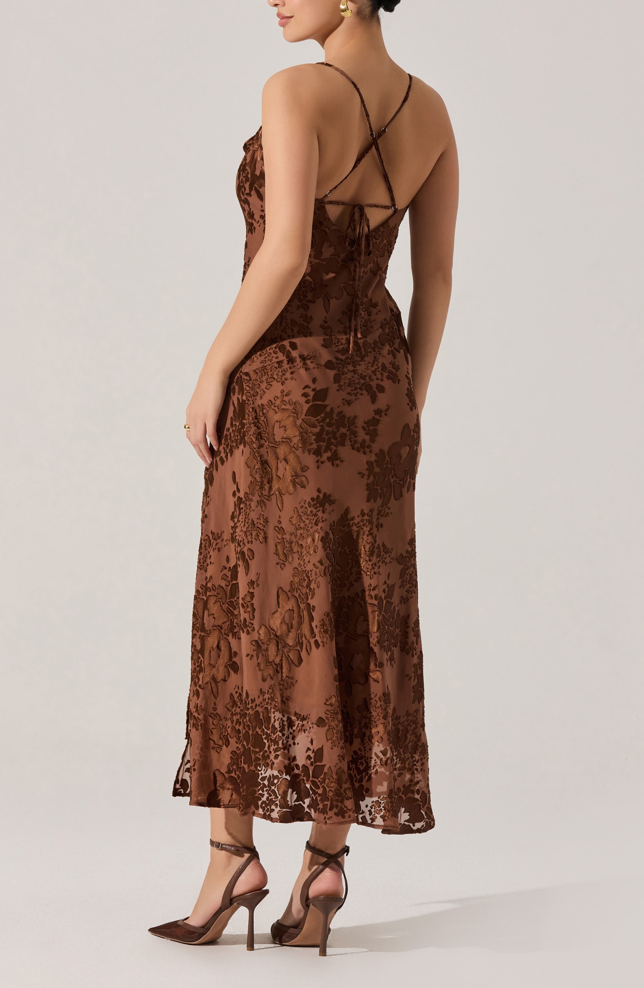 Gaia Floral Velvet Burnout Slipdress - image 2