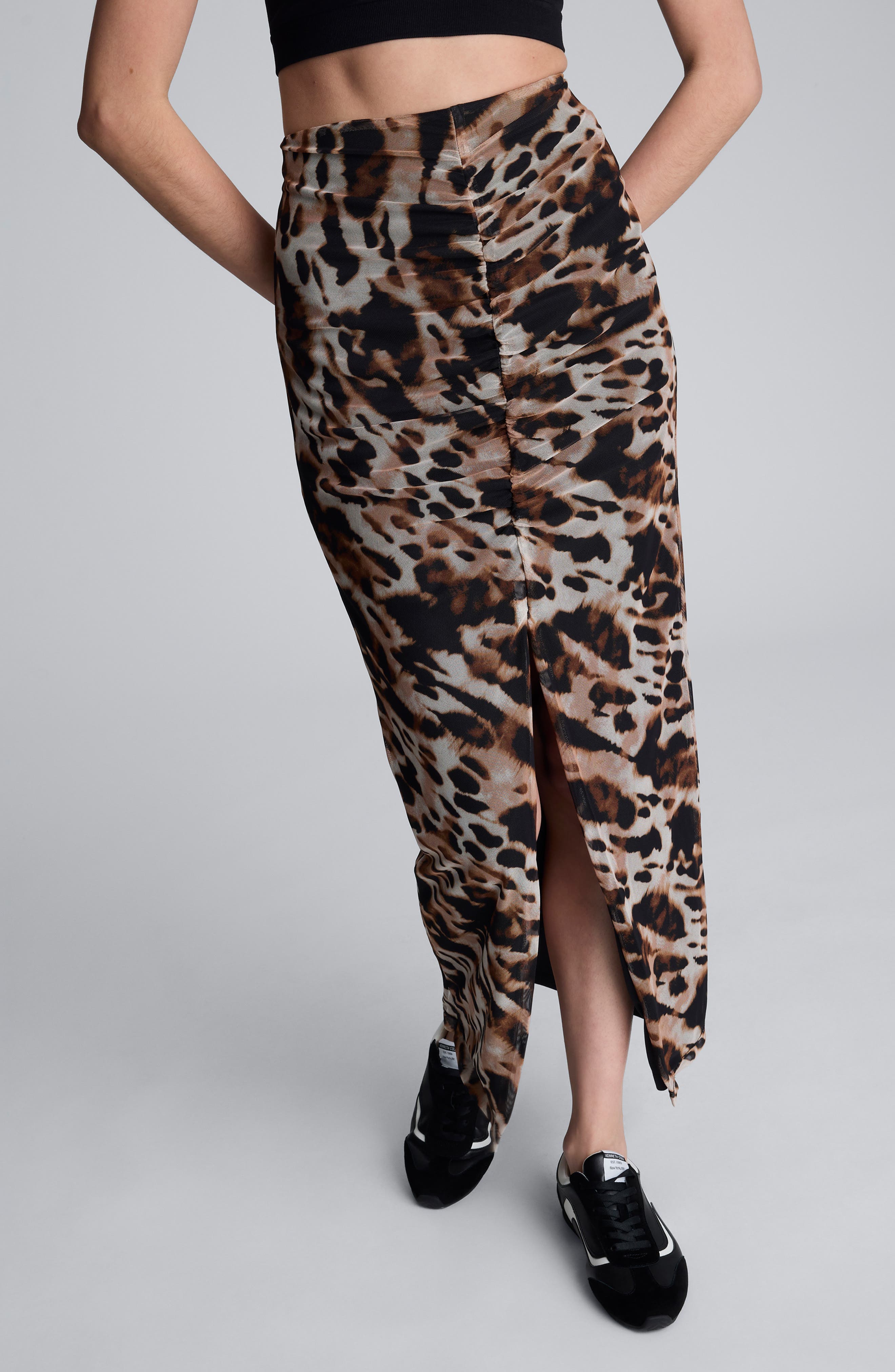 Ruched Midi Skirt - image 1