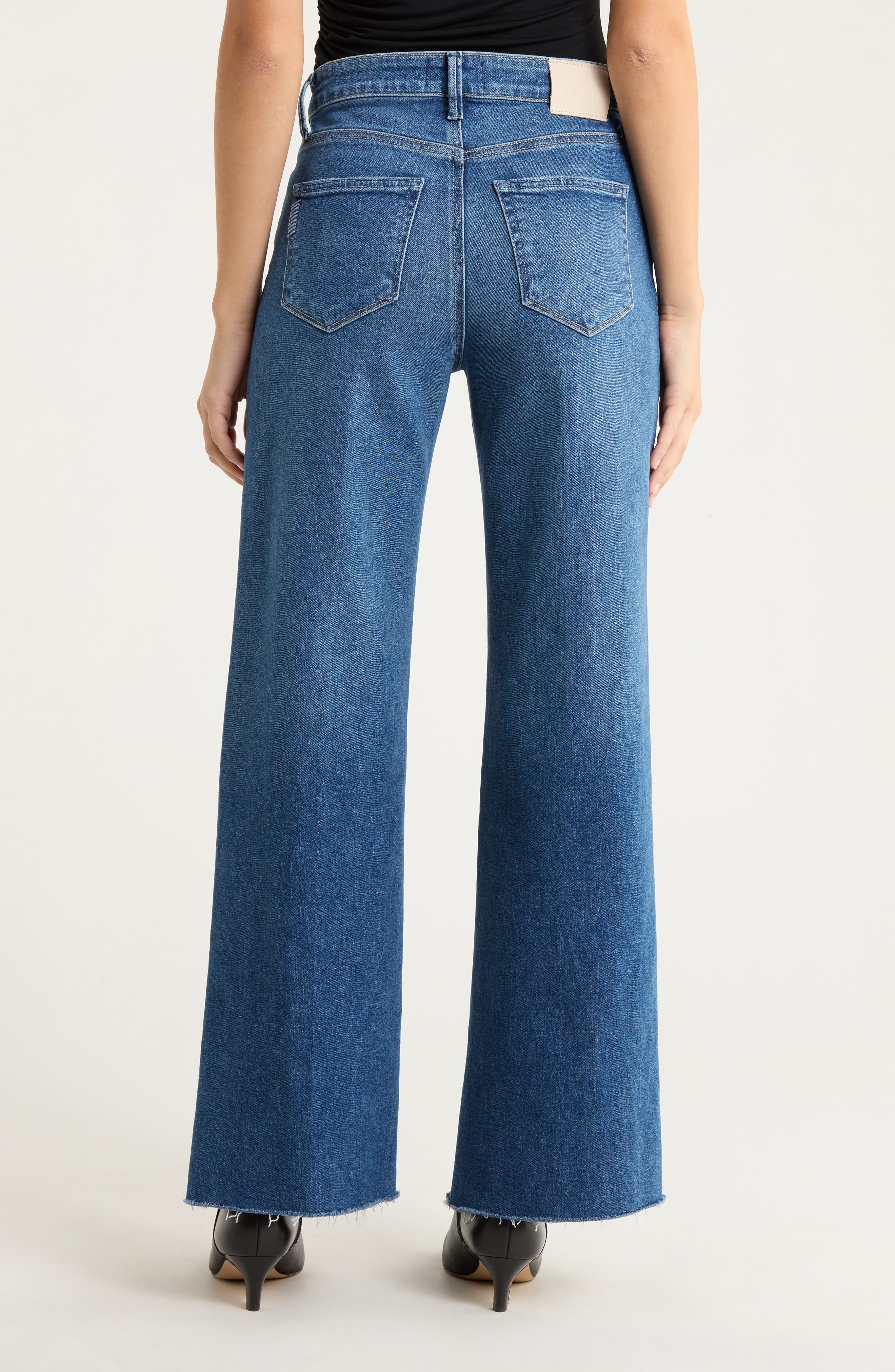 Anessa High Waist Raw Hem Wide Leg Jeans - image 2