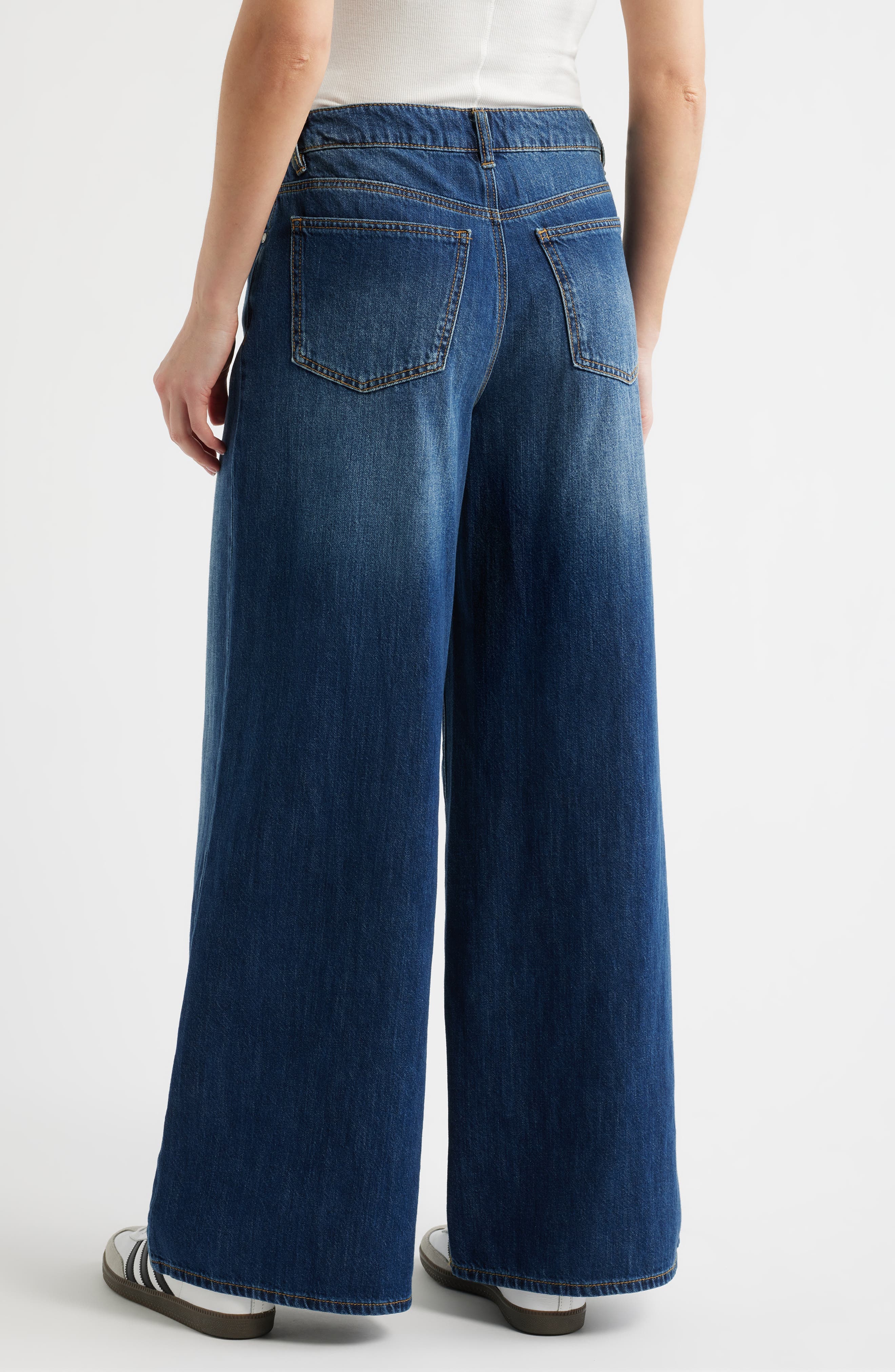 Drawstring High Waist Wide Leg Jeans - image 2