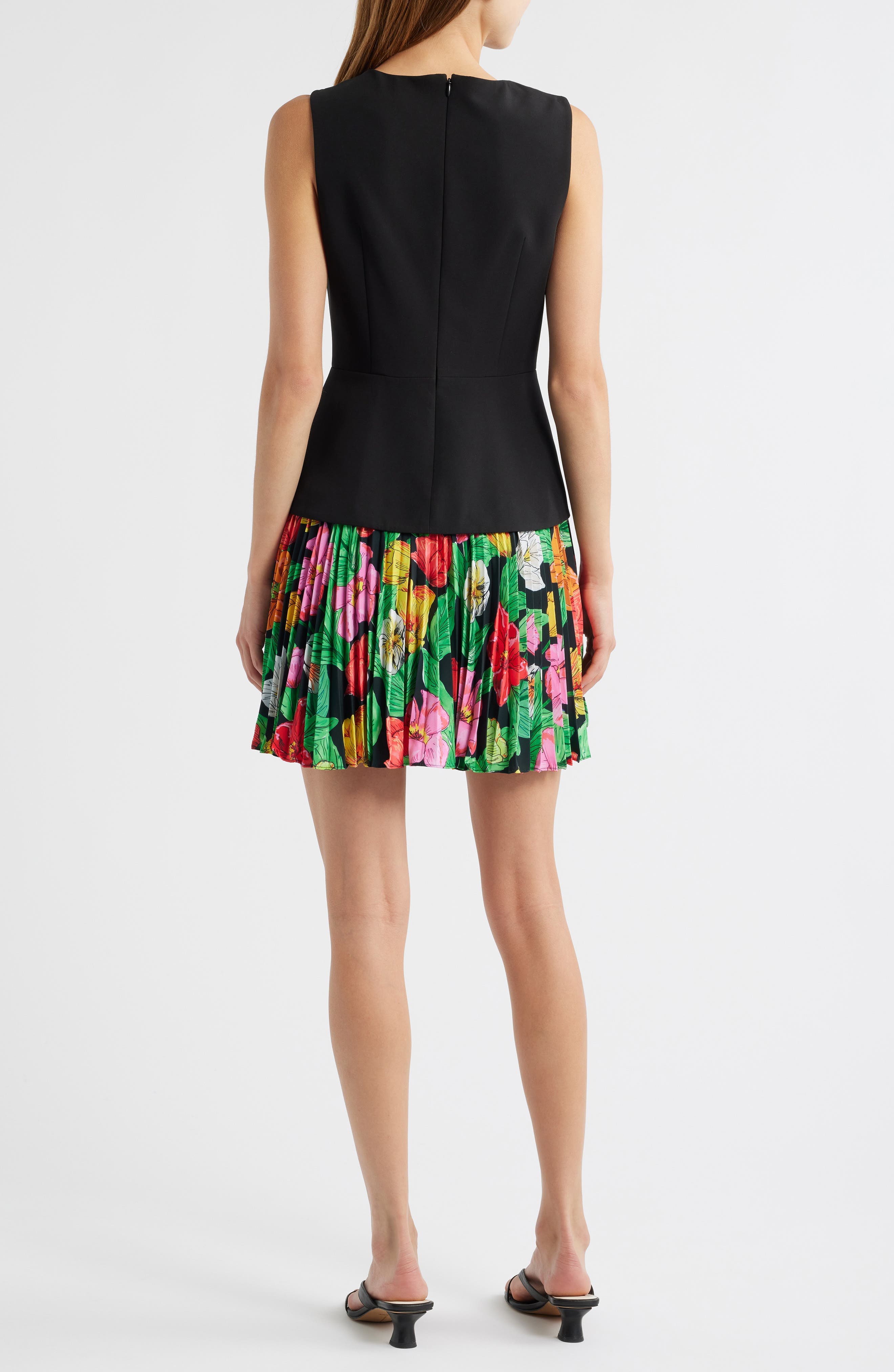 Haddy Tulip Rosette Pleated Sleeveless Minidress - image 2