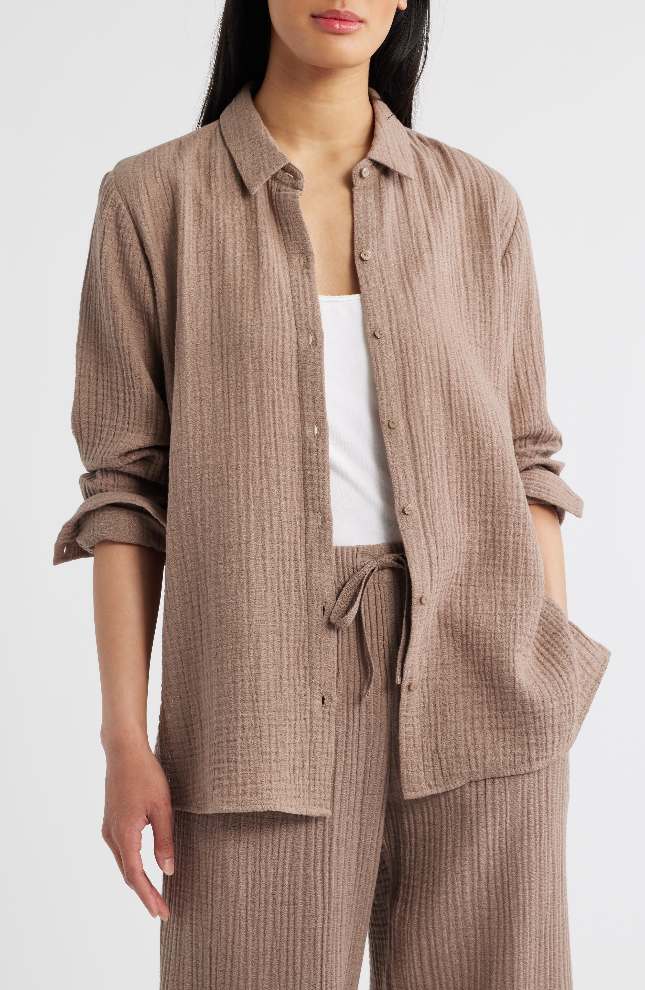 Easy Classic Organic Cotton Button-Up Shirt - image 1