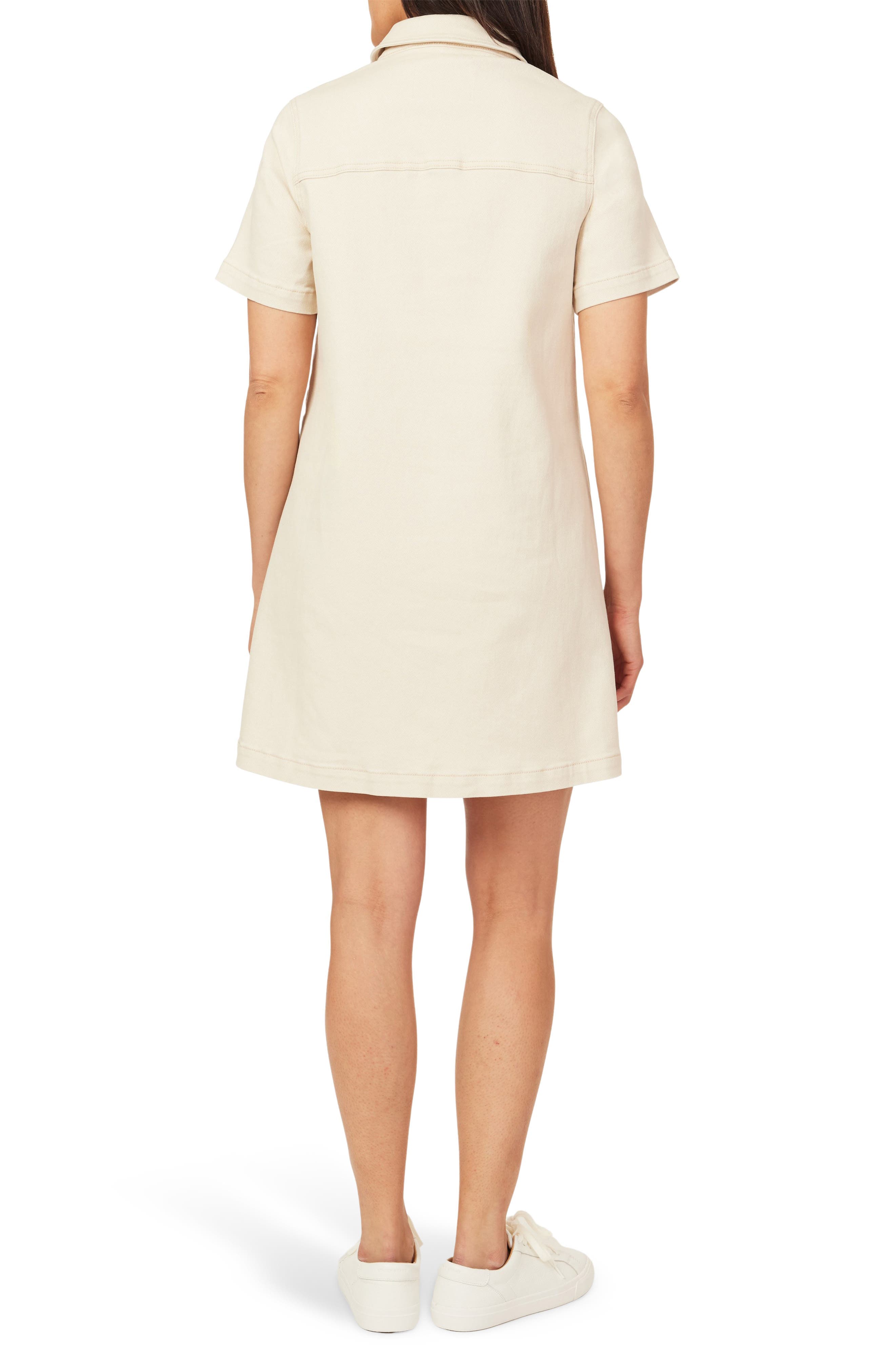 Short Sleeve Denim Polo Dress - image 2