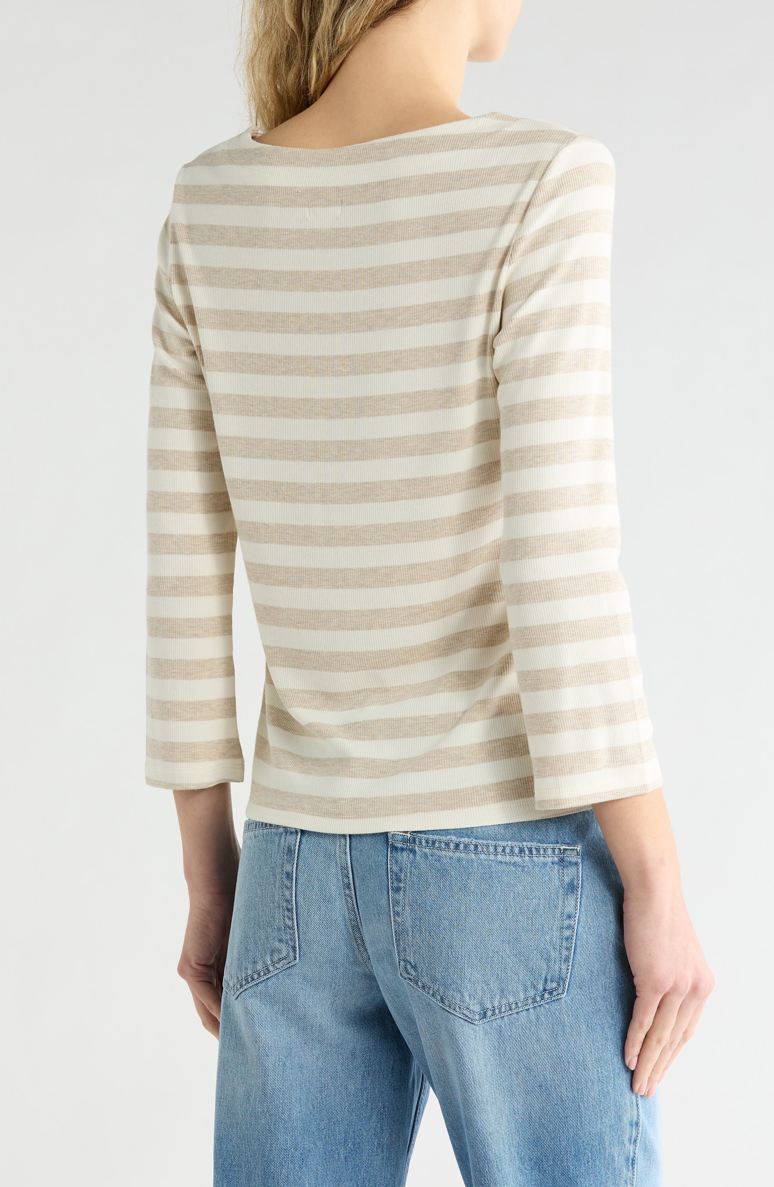 Lucille Stripe Boat Neck Top - image 2