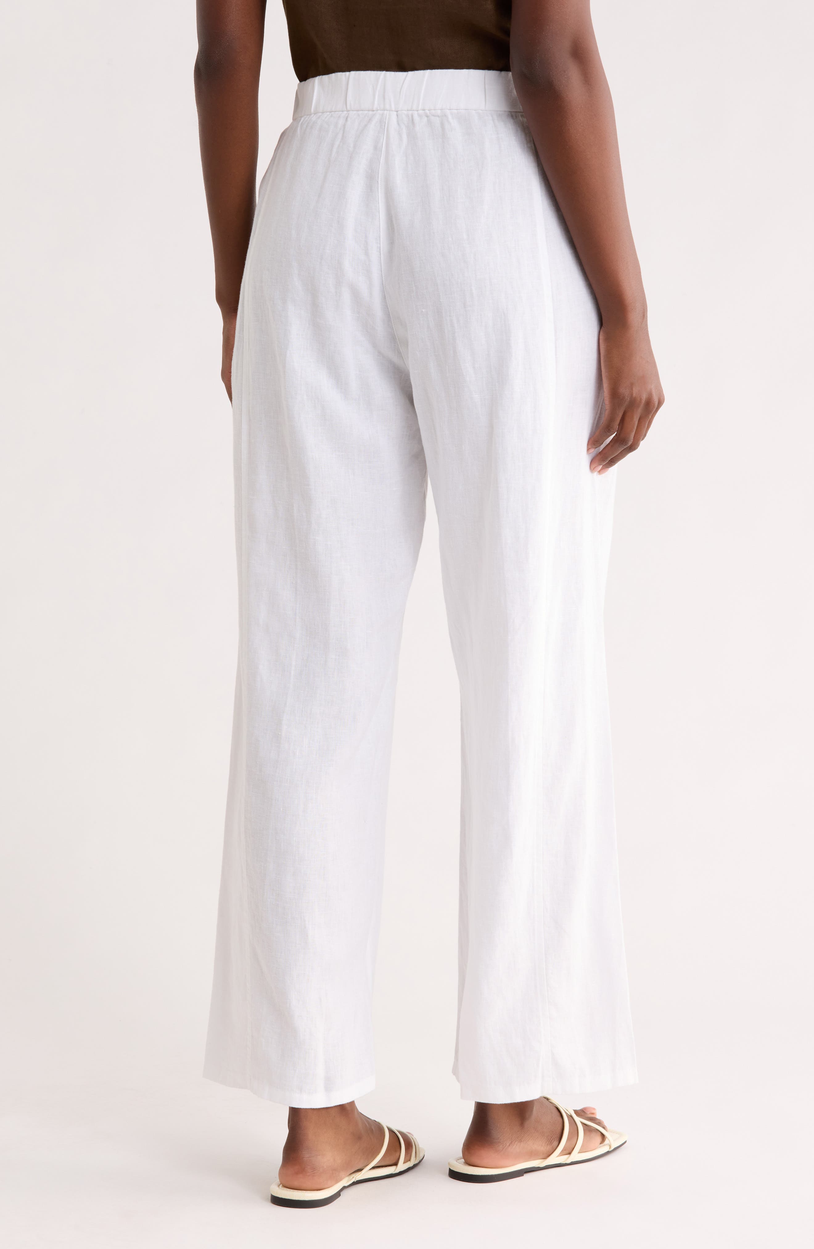 Wide Leg Organic Linen Ankle Pants - image 4