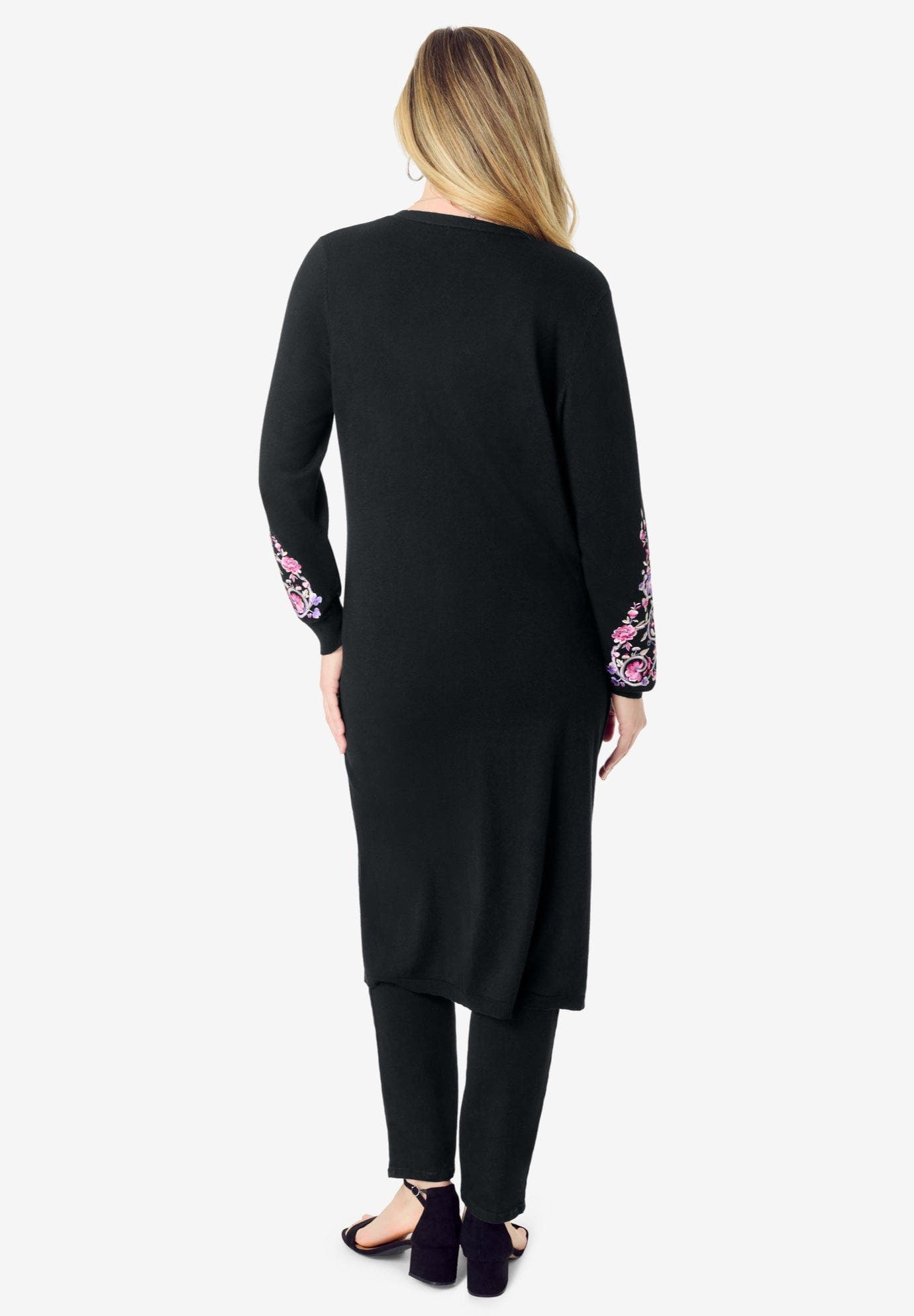 Embroidered Duster Cardigan - image 2