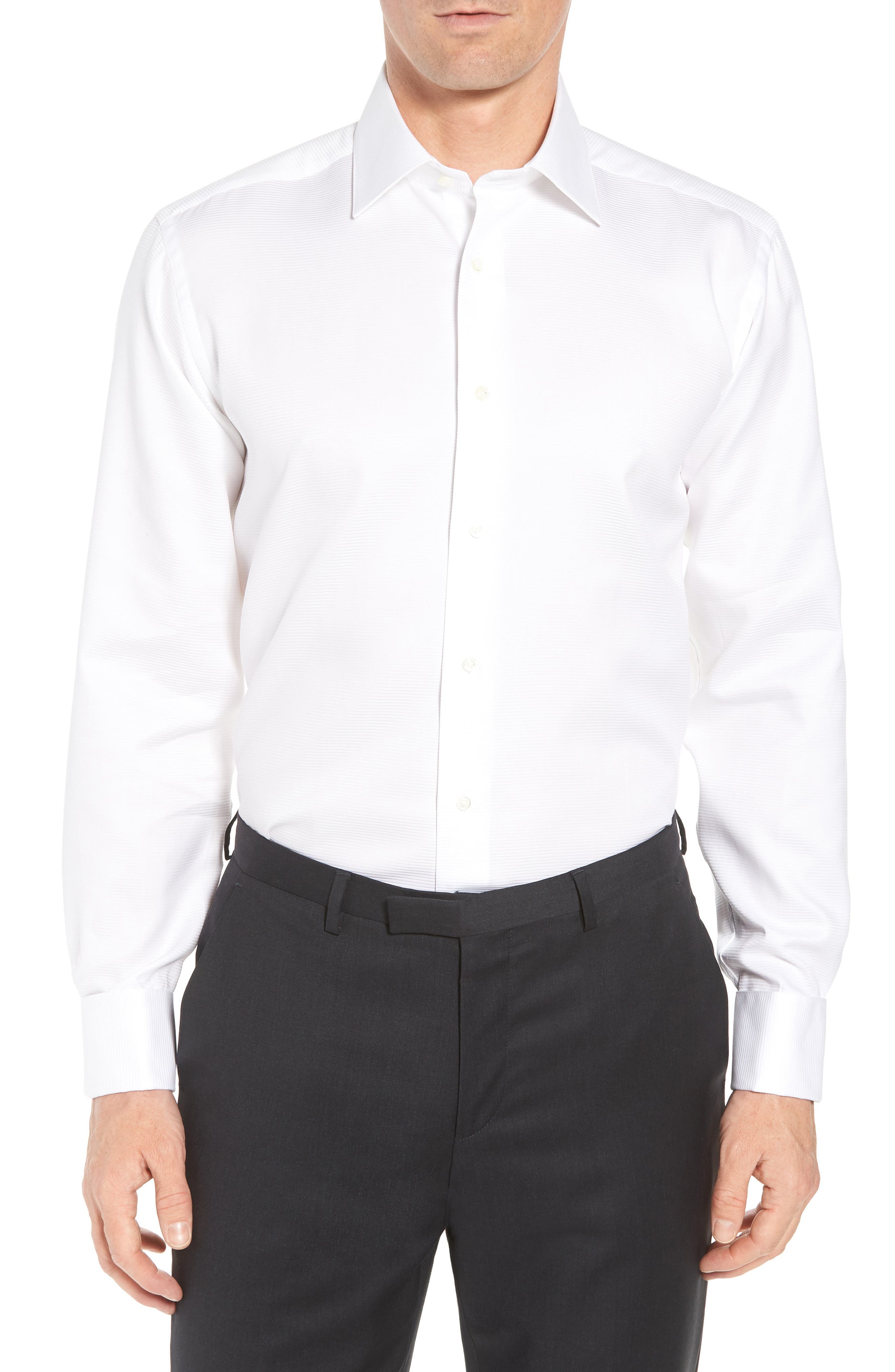 Horizontal Twill Regular Fit Tuxedo Shirt - image 1