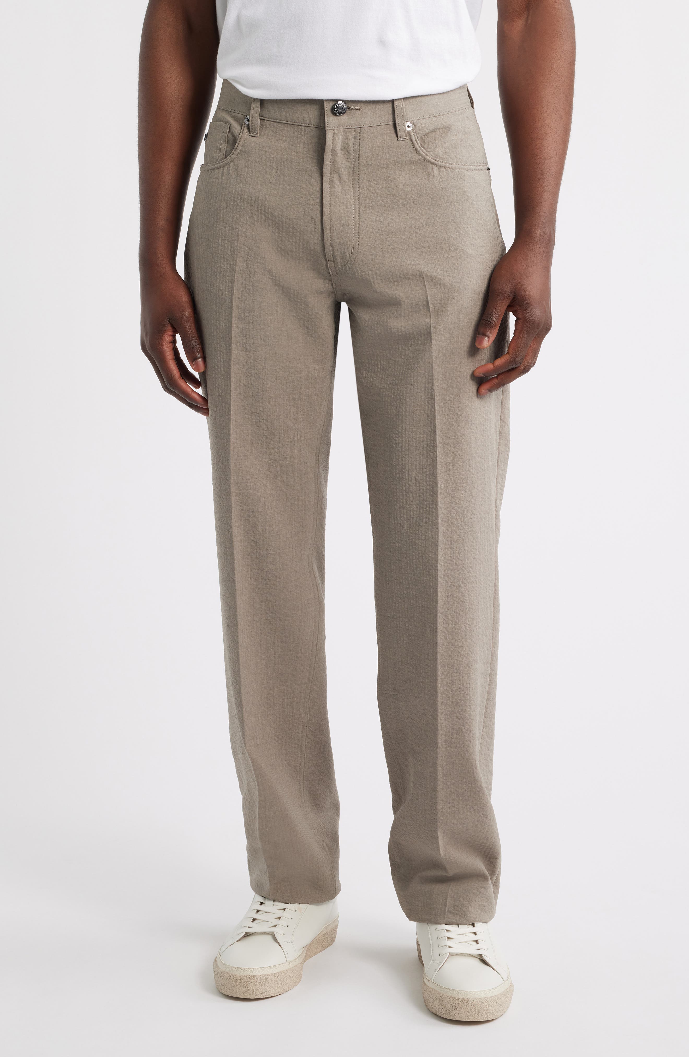 Five-Pocket Seersucker Pants - image 3