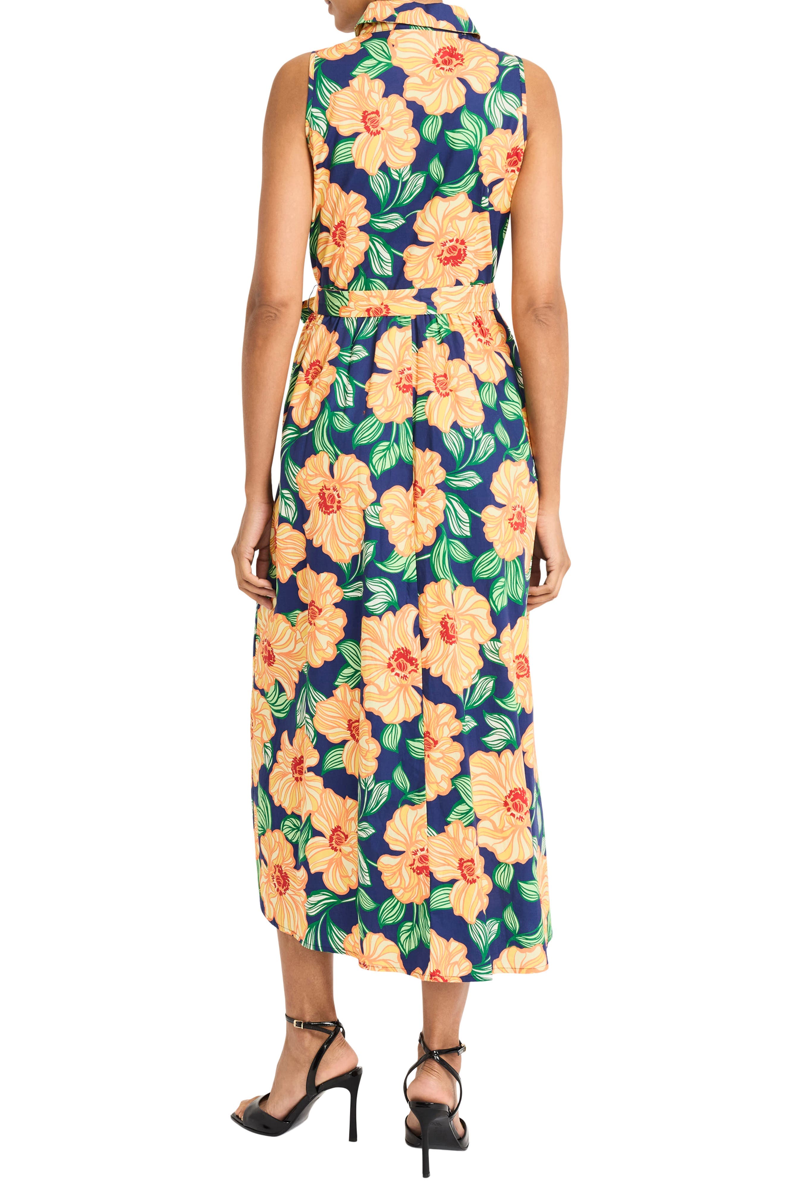 Floral Sleeveless Midi Shirtdress - image 2