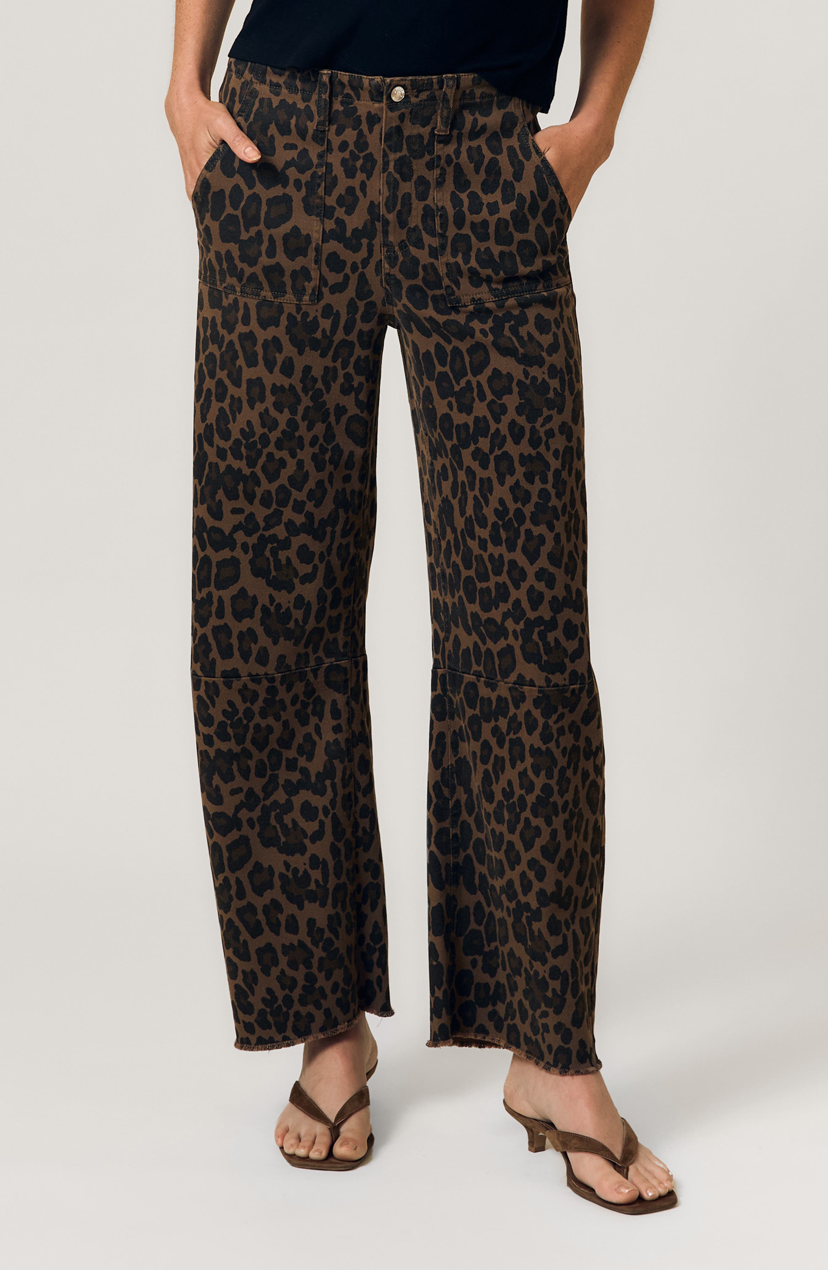 Utility Raw Hem Barrel Jeans - image 1
