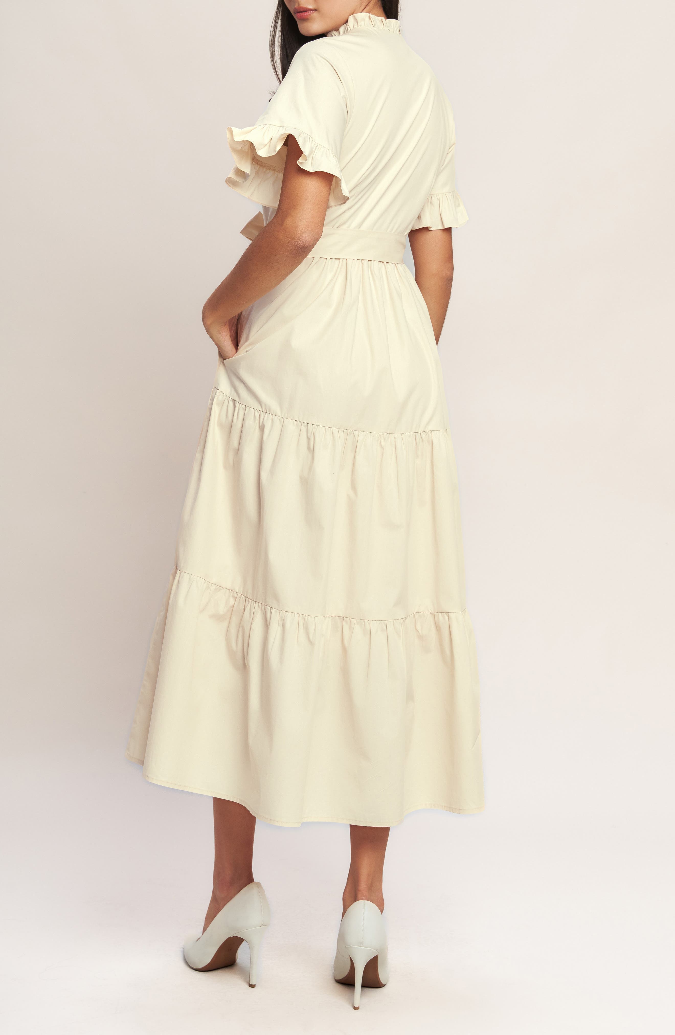 Ruffle Trim Midi Dress - image 2