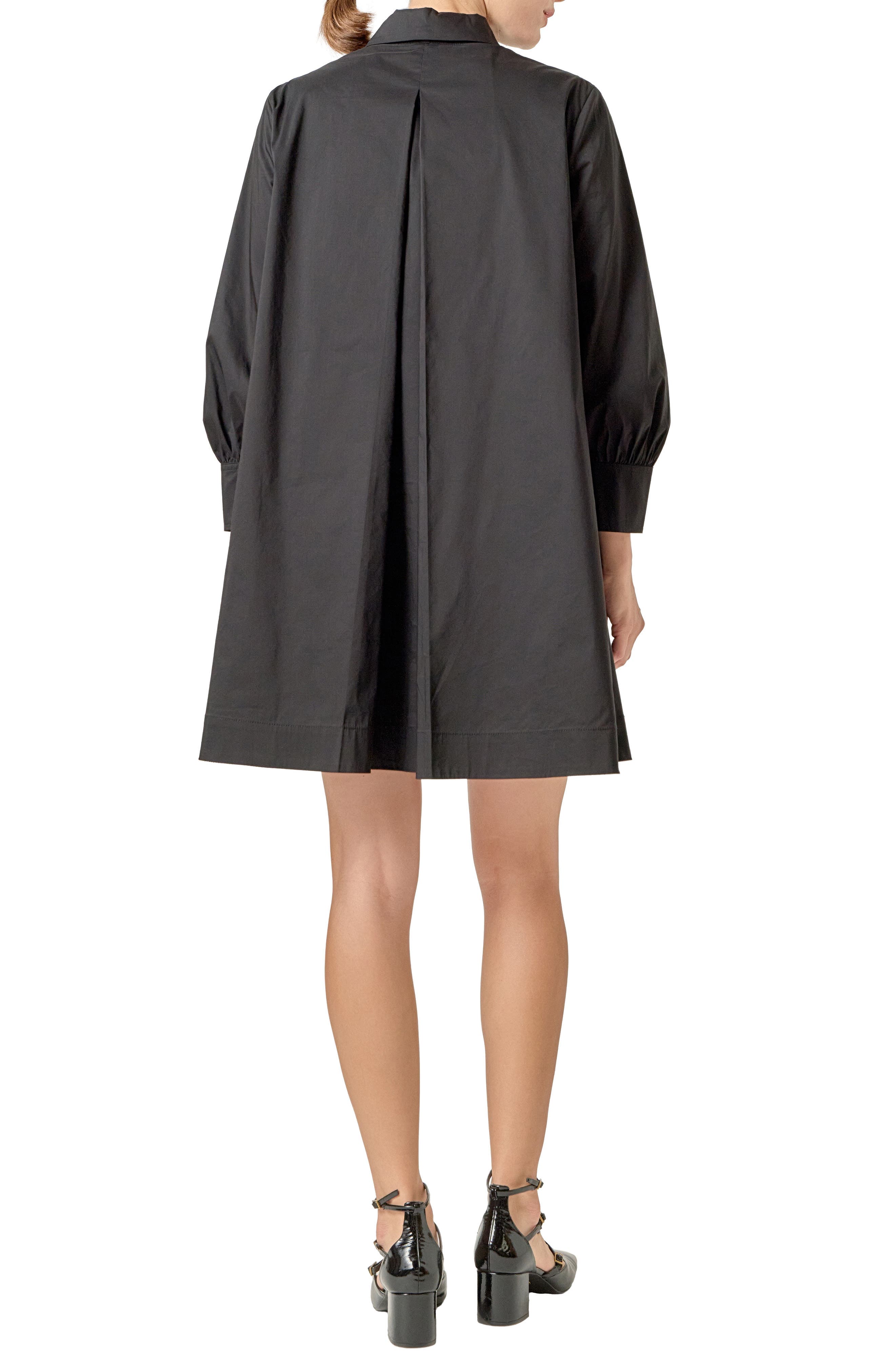 Bow Long Sleeve Shirtdress - image 2