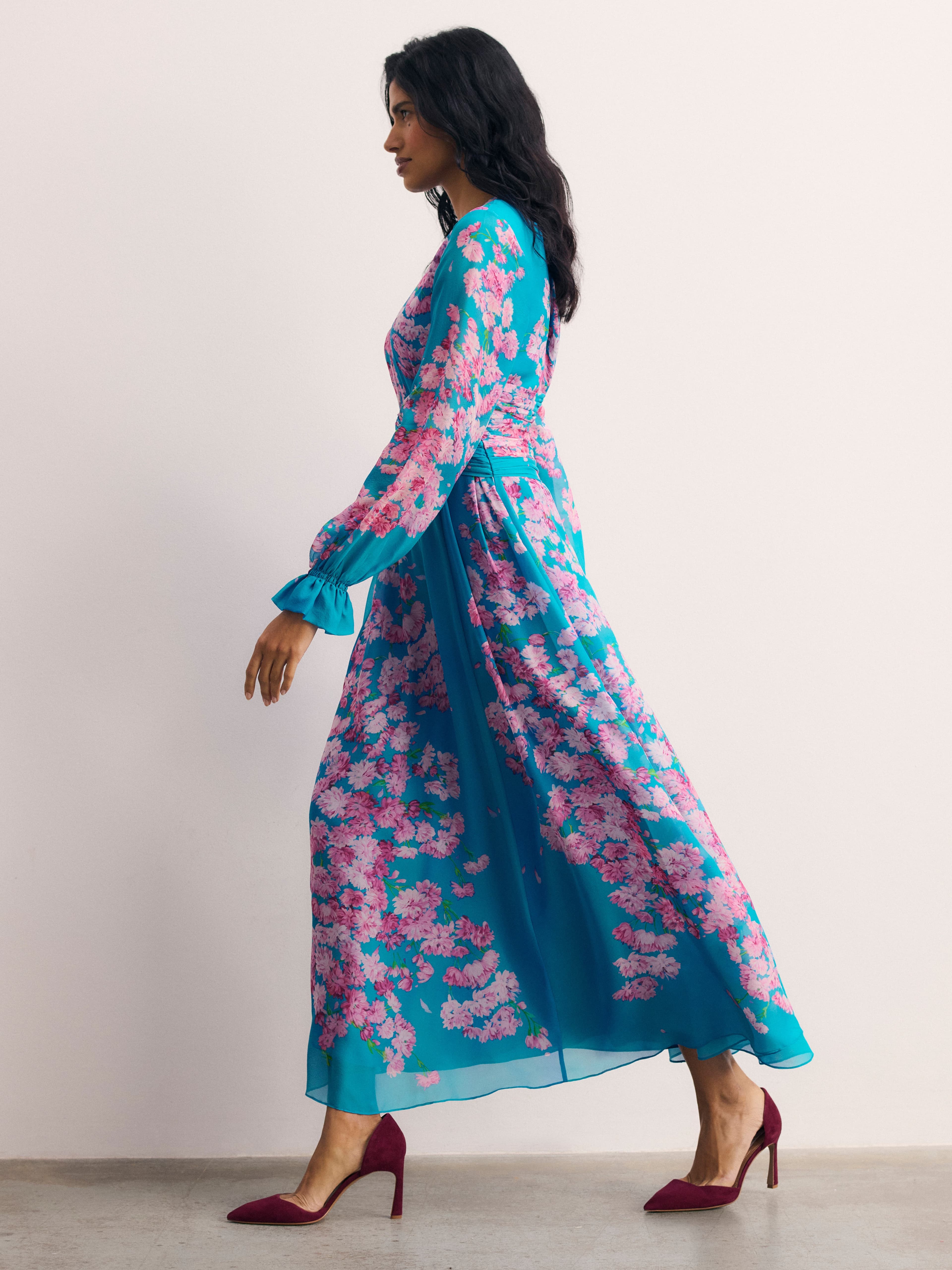 Portofino Silk Chiffon Dress - image 2