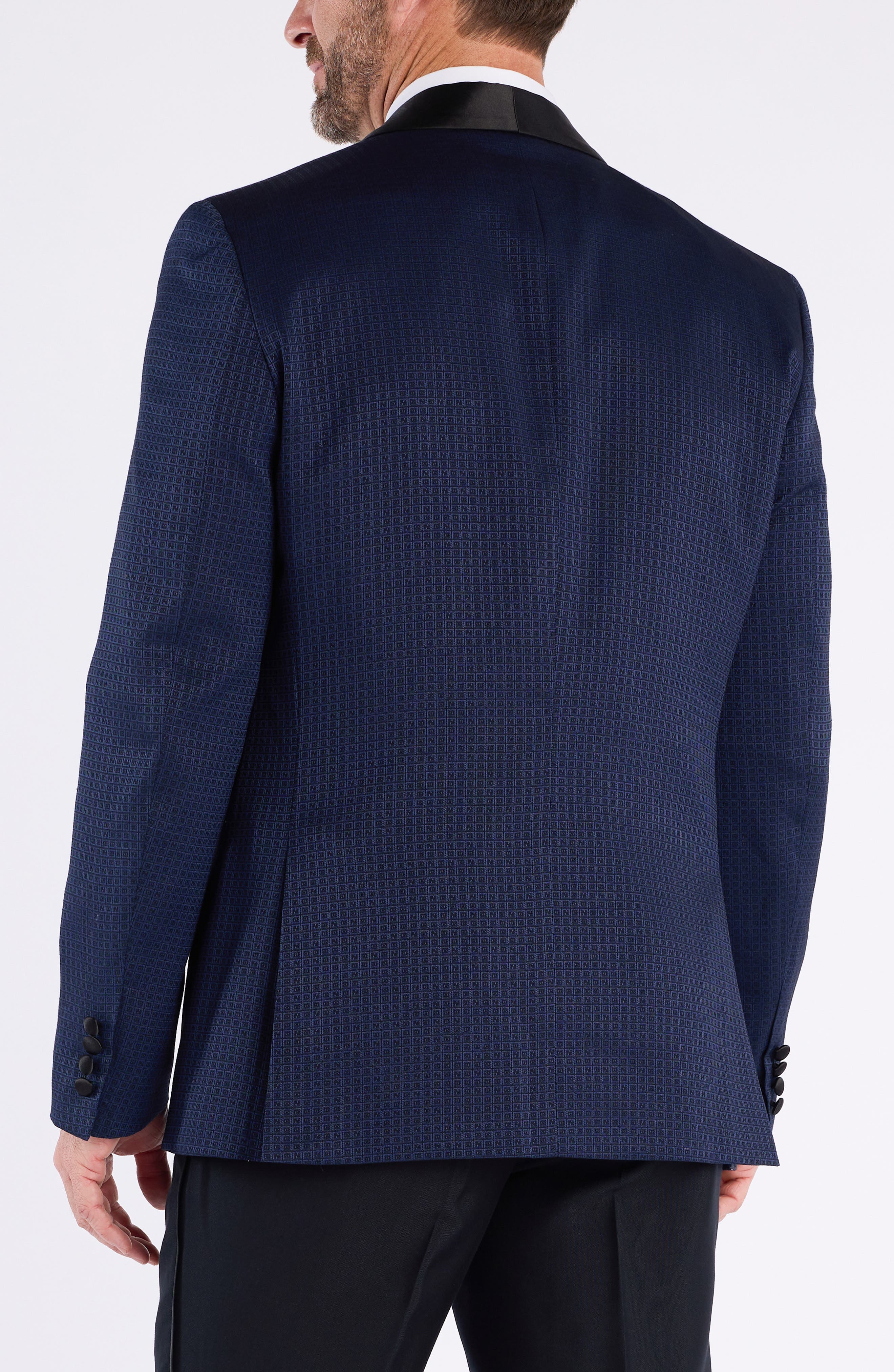 Box Check Jacquard Evening Jacket - image 2