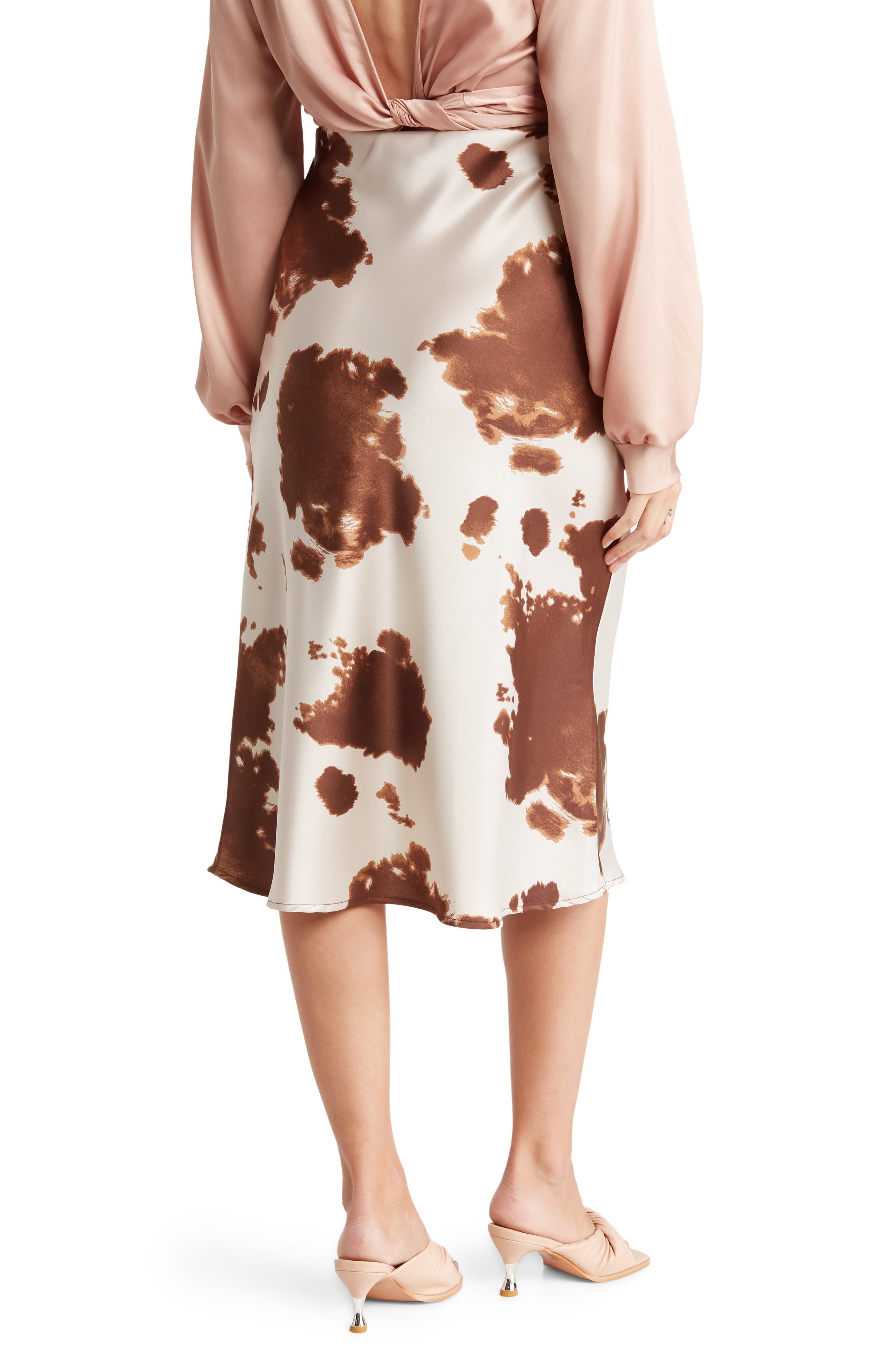 Cow Print Midi Skirt - image 4