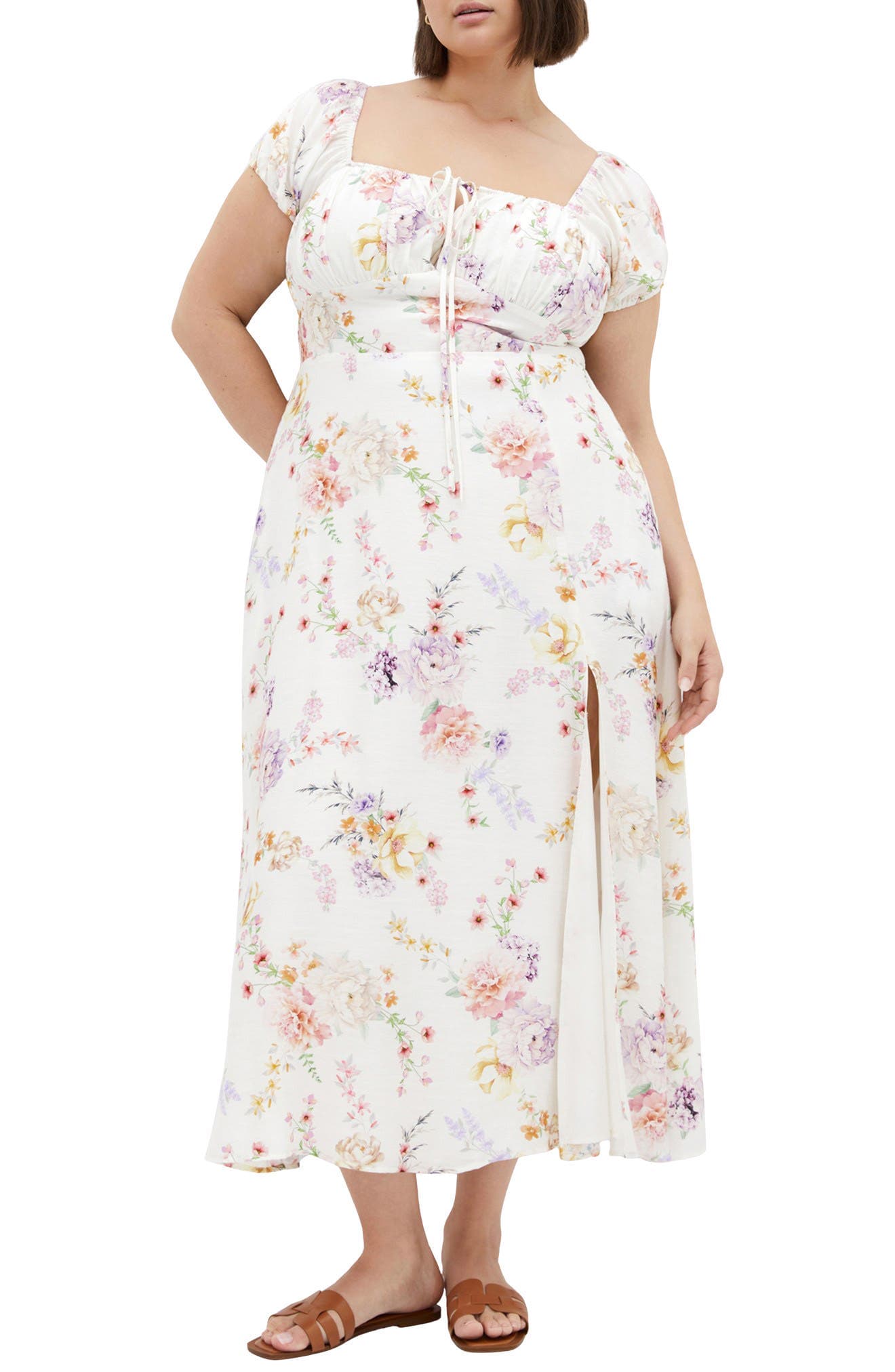 Abbigail Print Puff Sleeve Maxi Dress - image 3