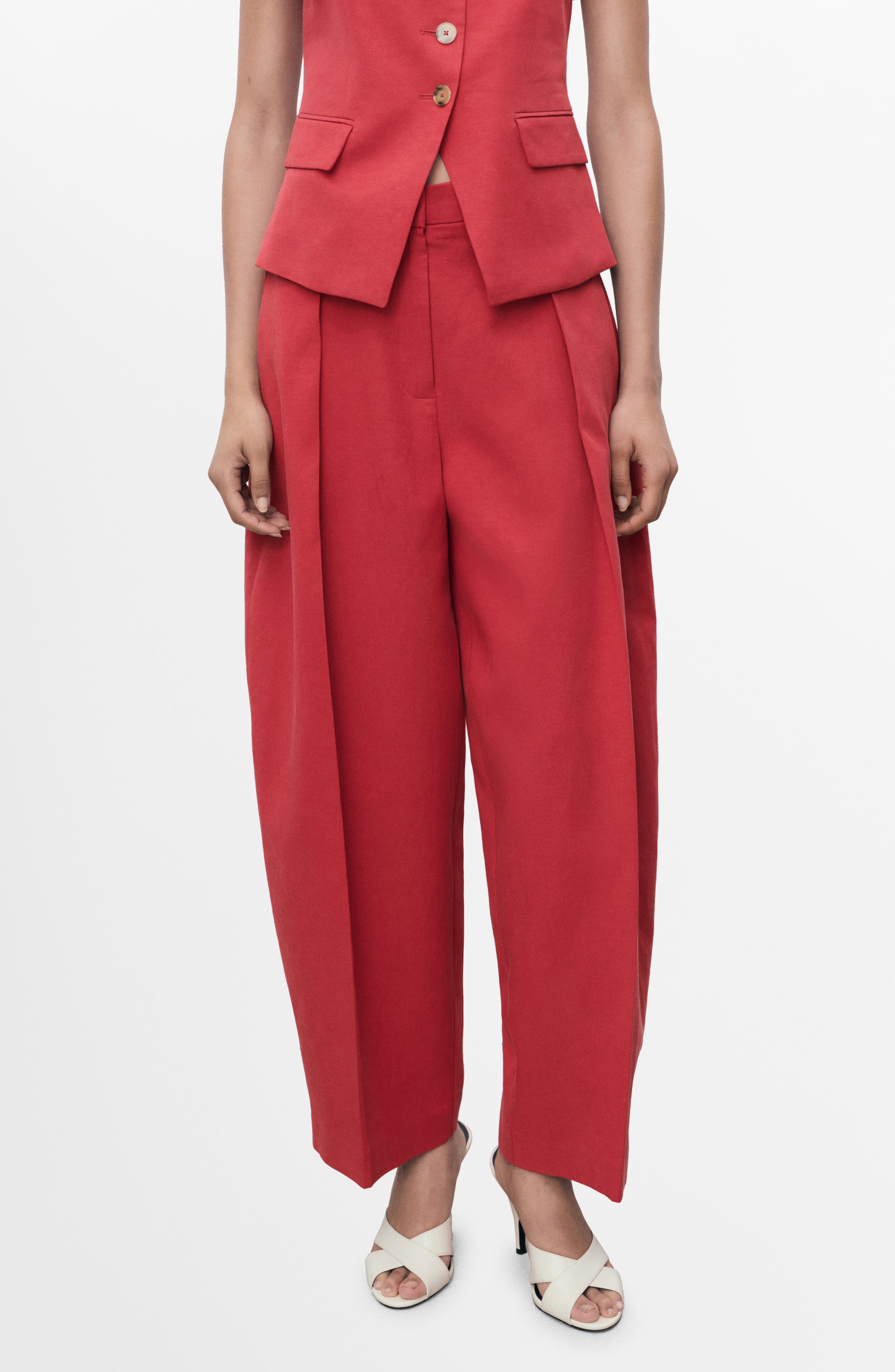 Olivia Pleated Straight Leg Pants - image 1