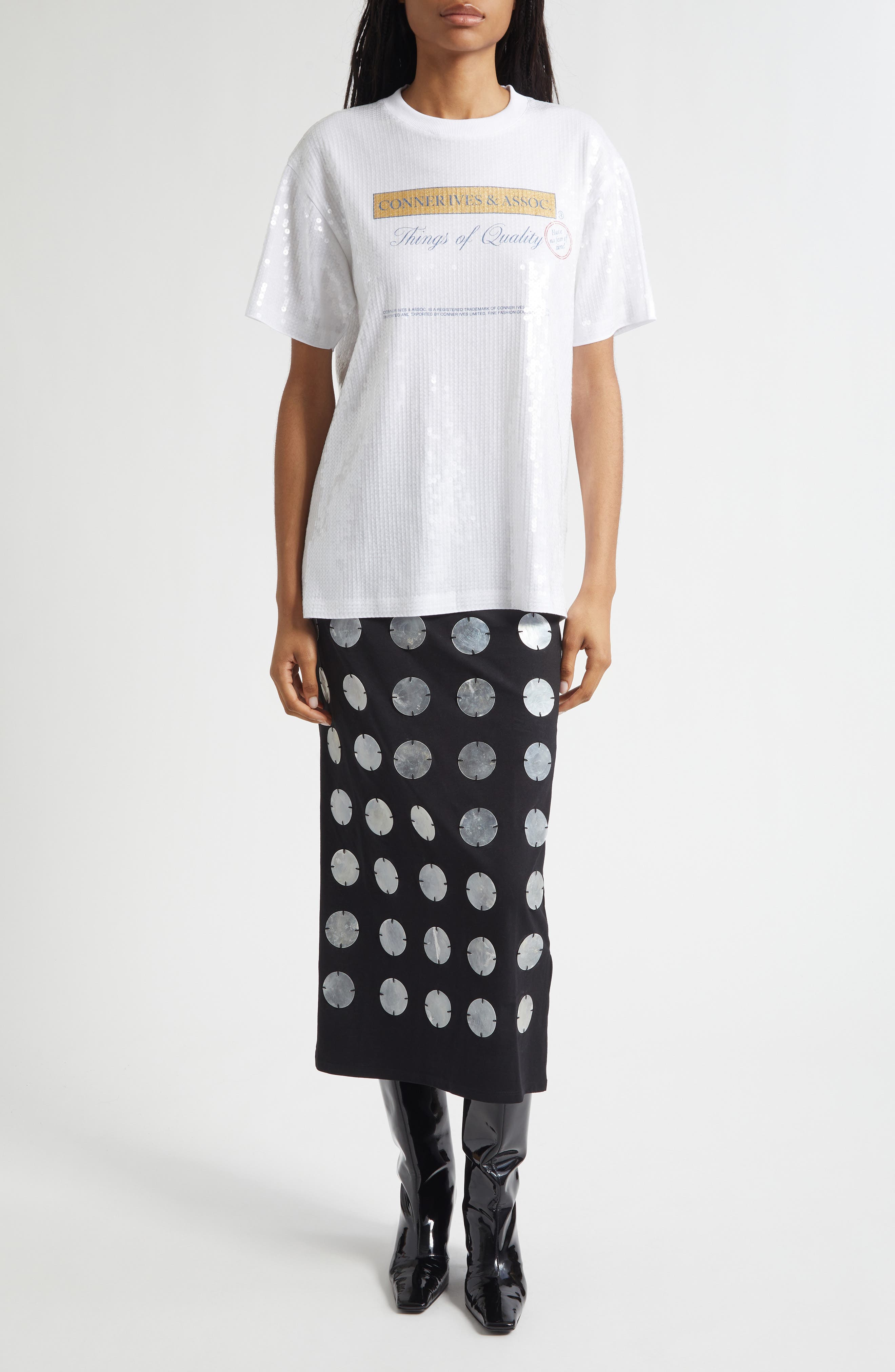 Mother-of-Pearl Paillette Skirt - image 2