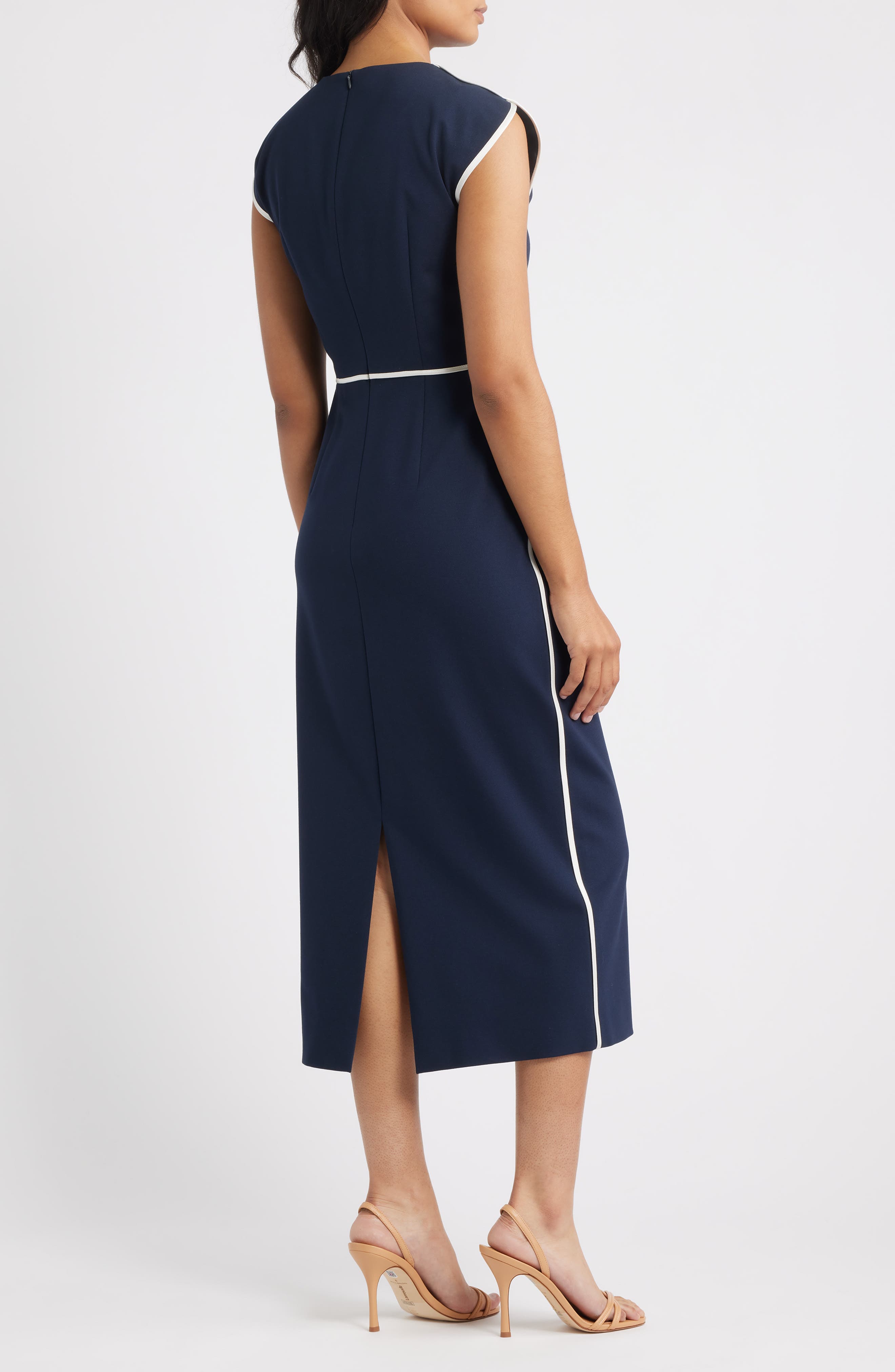 Detira Cap Sleeve Sheath Dress - image 2