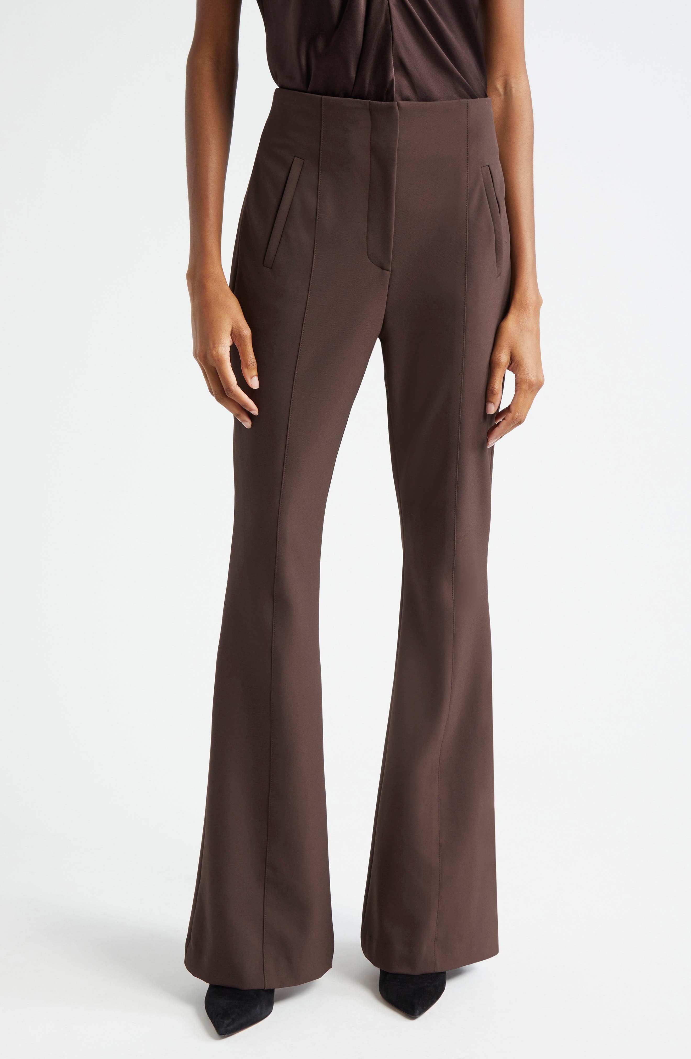 Tindaya Pintuck Pleat Flare Leg Pants - image 1