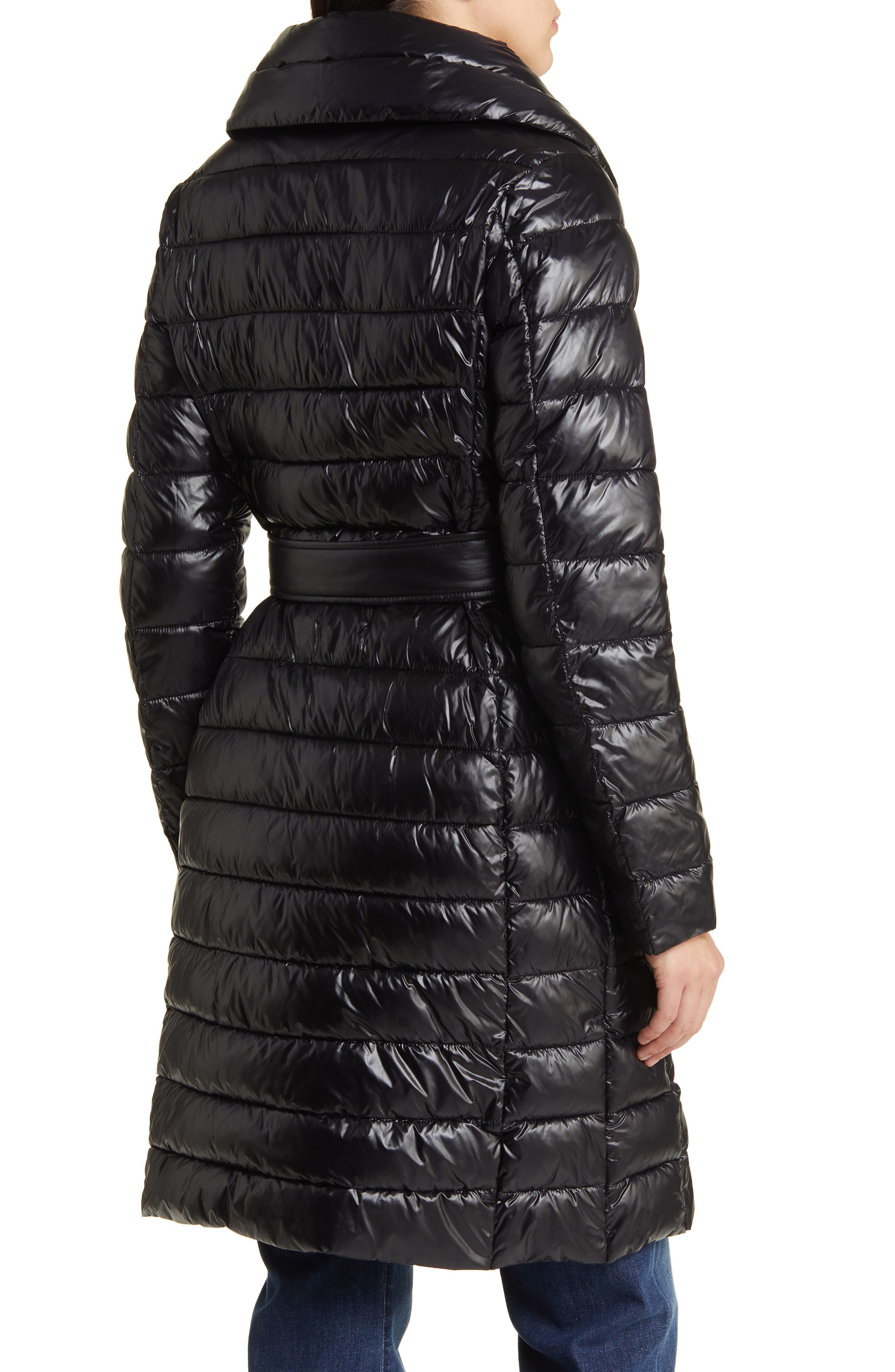 Asymmetric Belted Puffer Coat - image 2