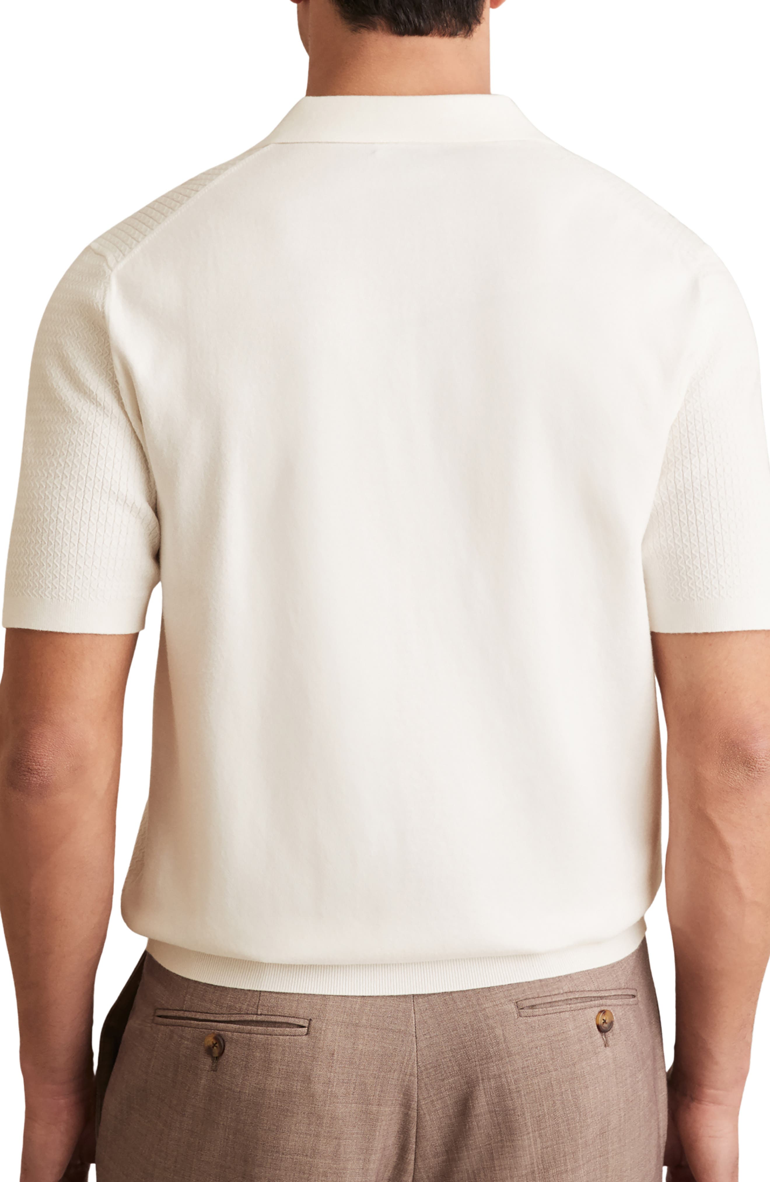 Tyne Textured Johnny Collar Polo Sweater - image 2