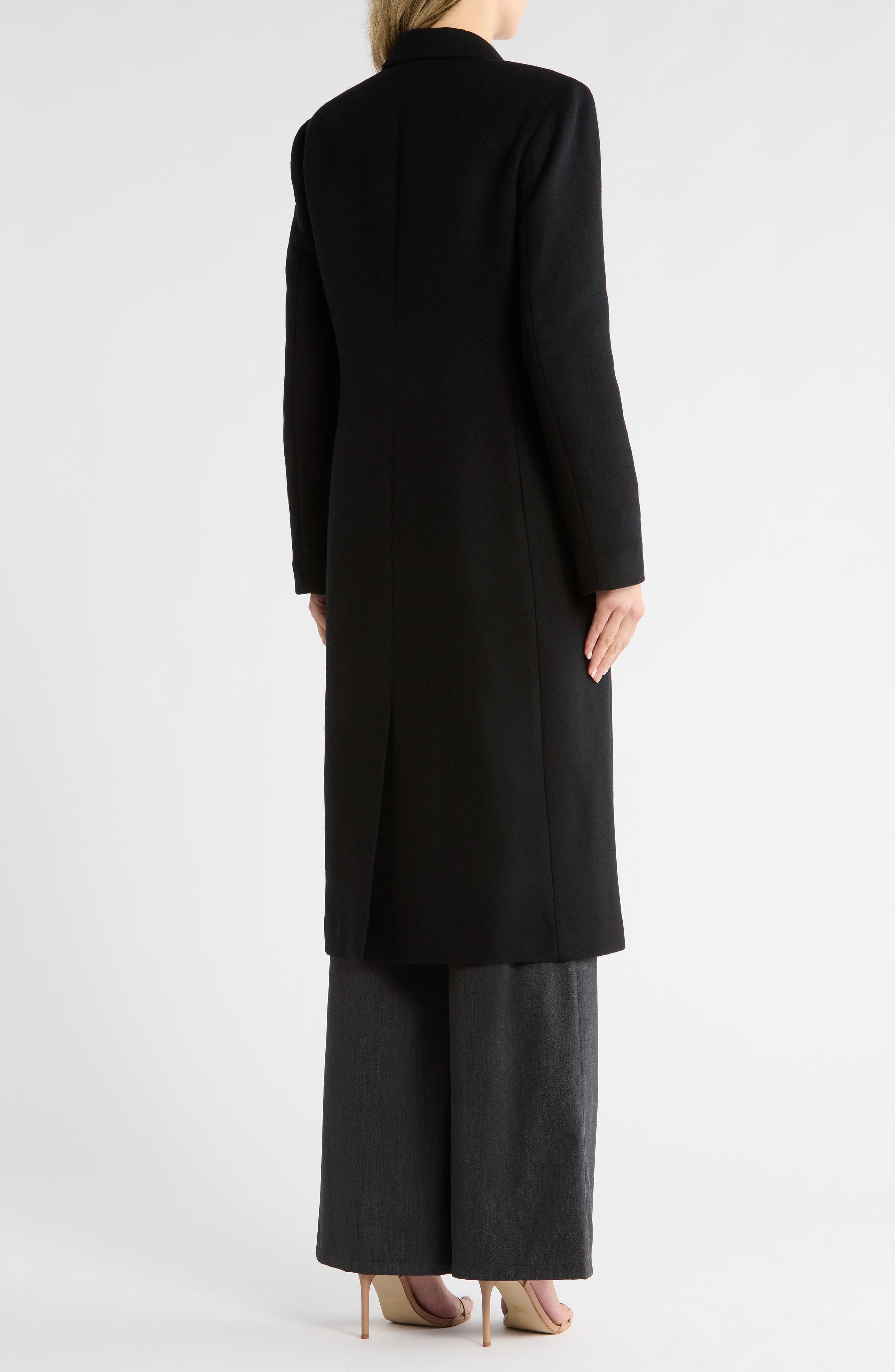 Peak Lapel Recycled Wool Blend Coat - image 2