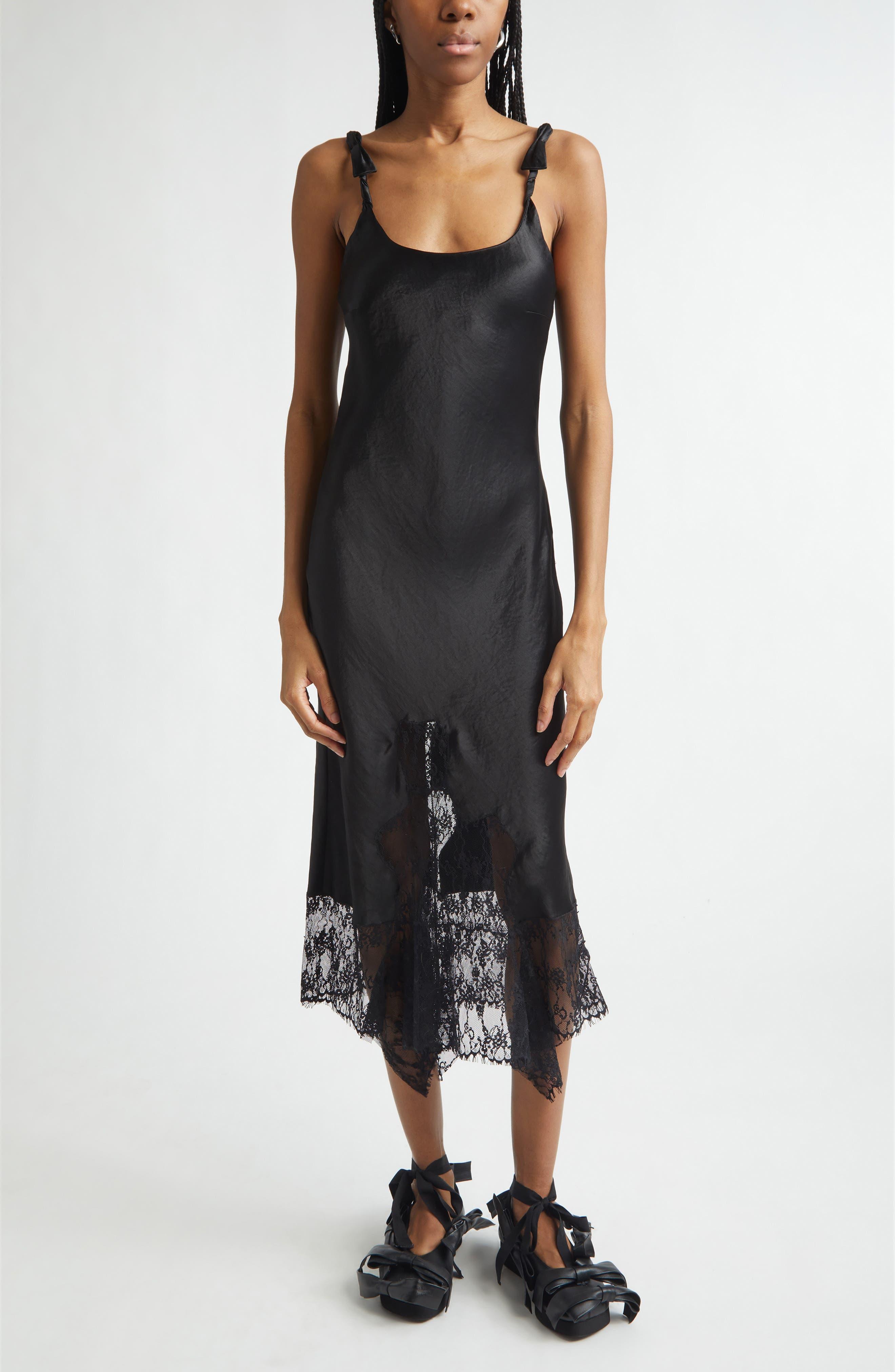 Cypress Painted Daisy Lace Trim Slipdress - image 1