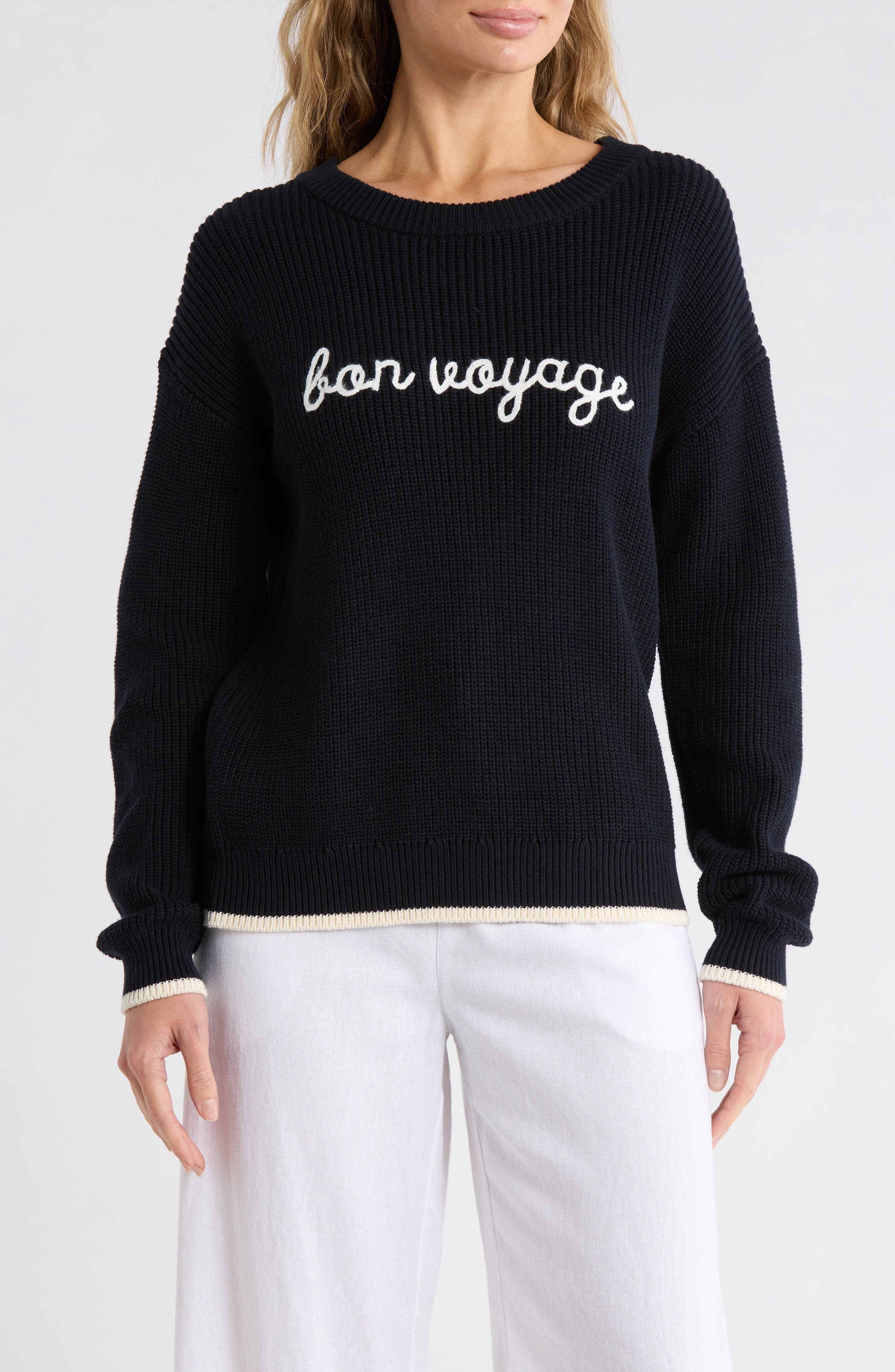Bon Voyage Cotton Sweater - image 1