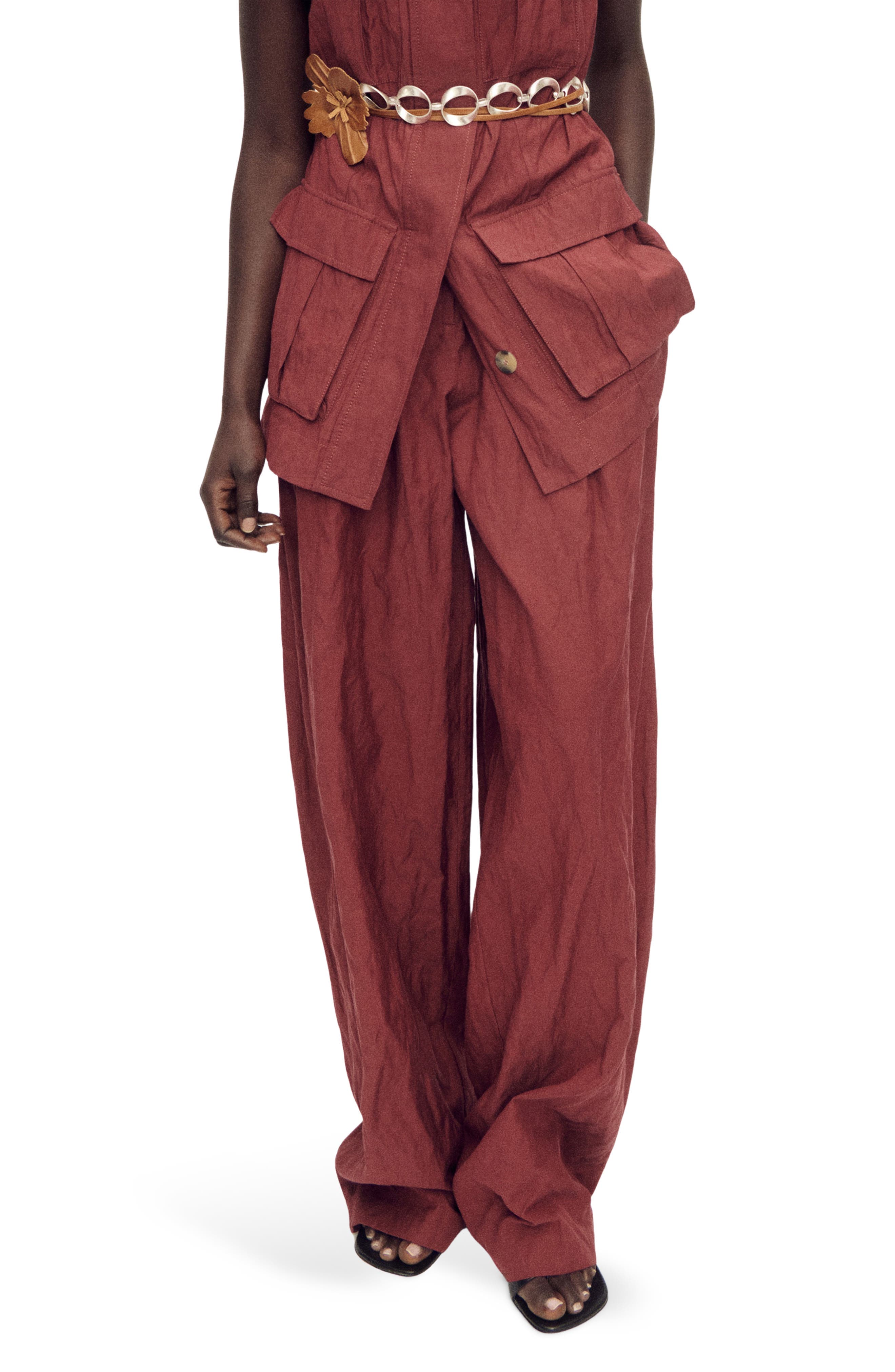 Pleated Wide Leg Pants - image 1