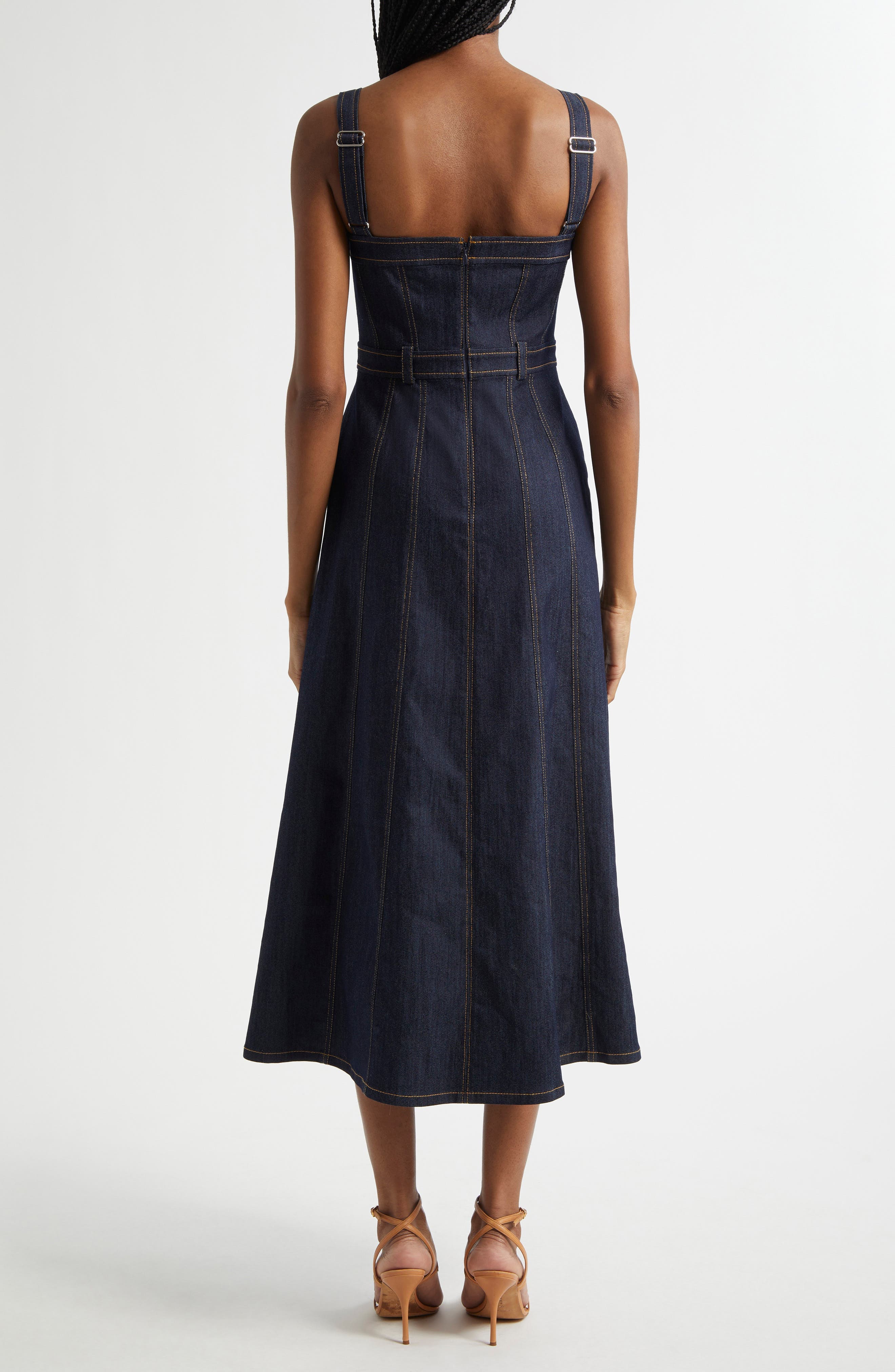 Malani Denim Midi Dress - image 2