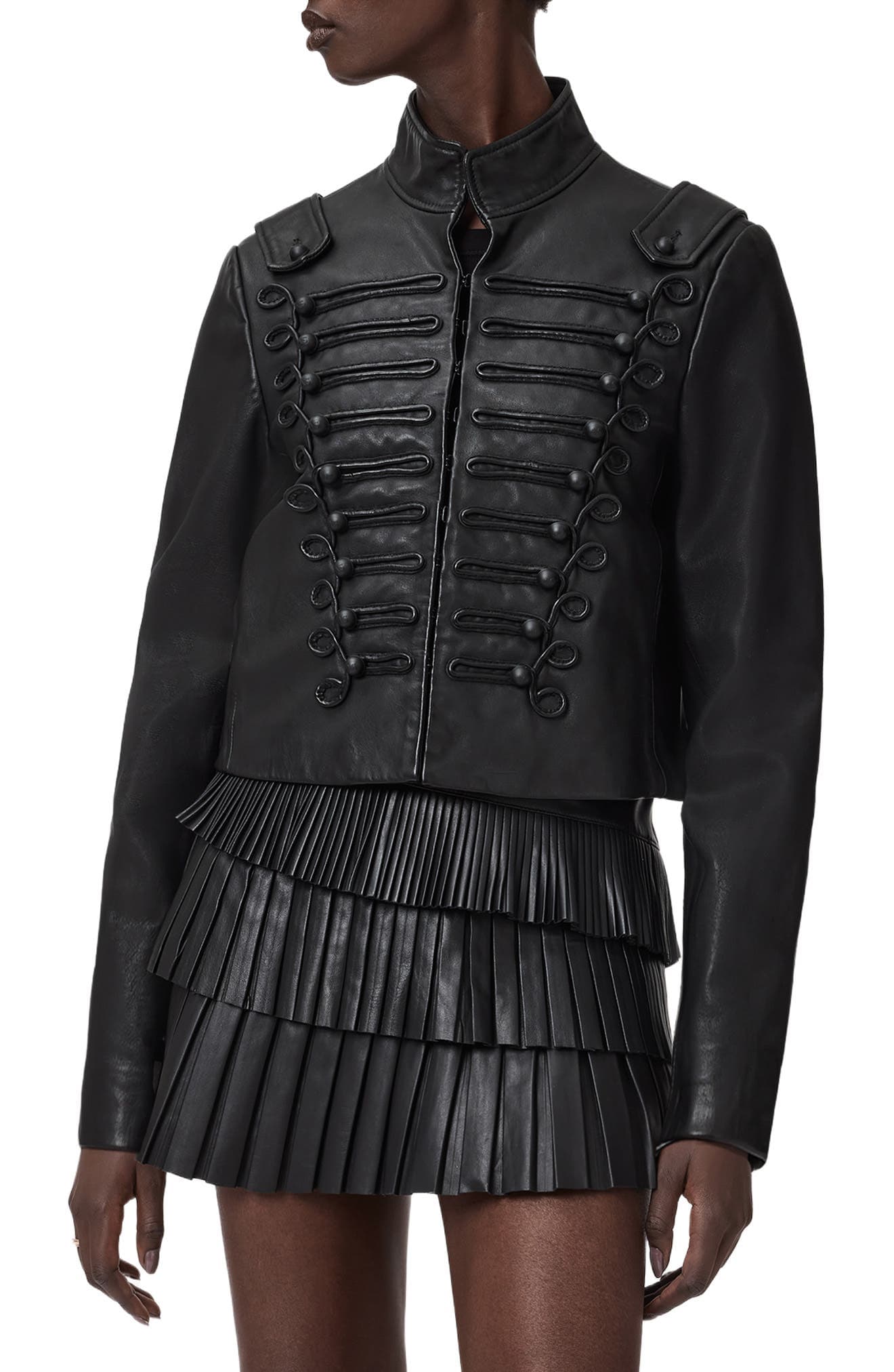 Rummy Leather Military Jacket - image 1