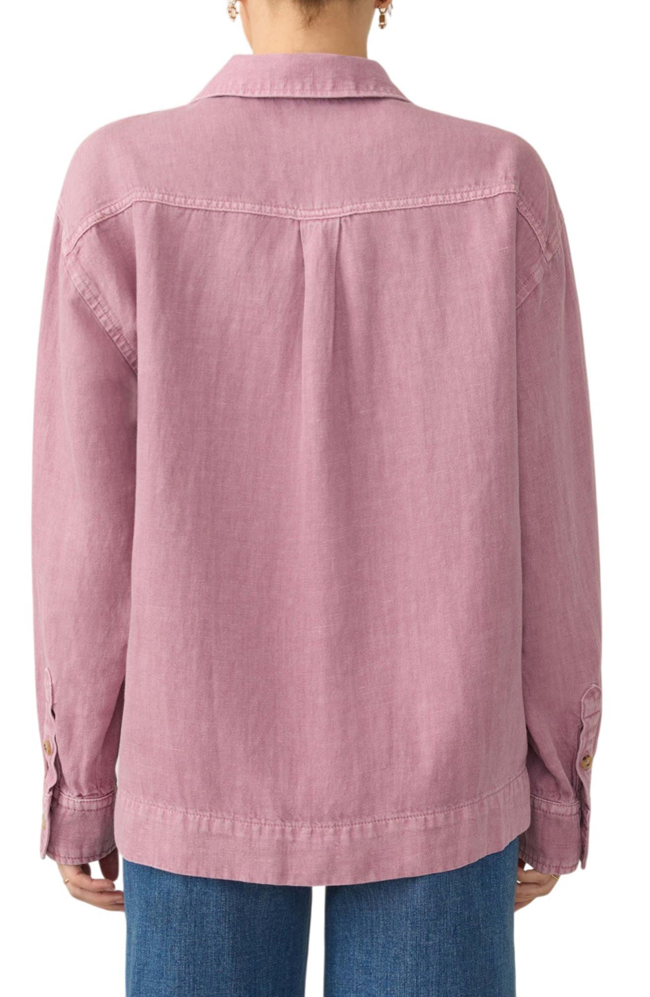 Sail Away Organic Cotton & Linen Denim Top - image 4