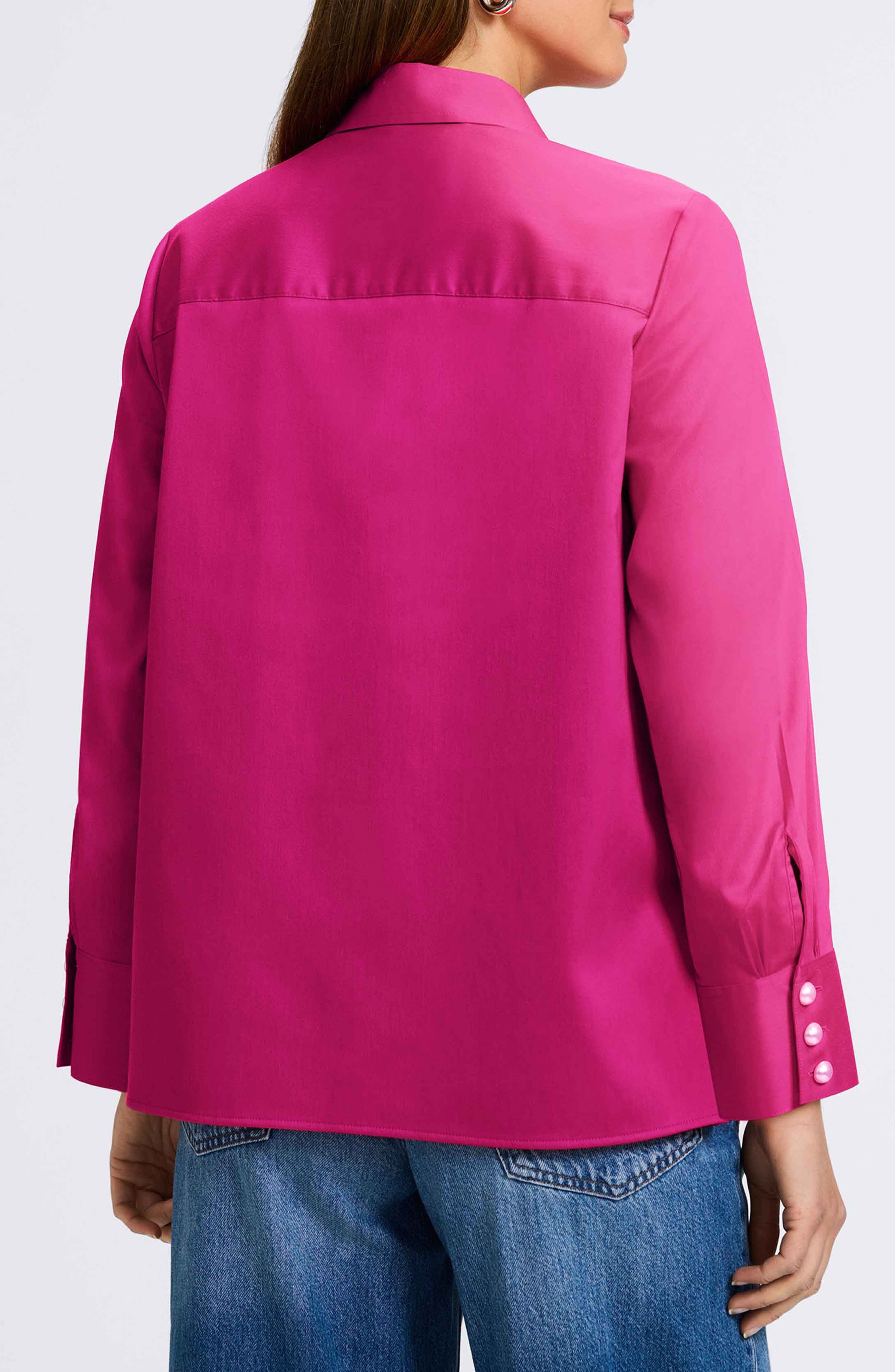 Matte Sateen Button-Up Shirt - image 4