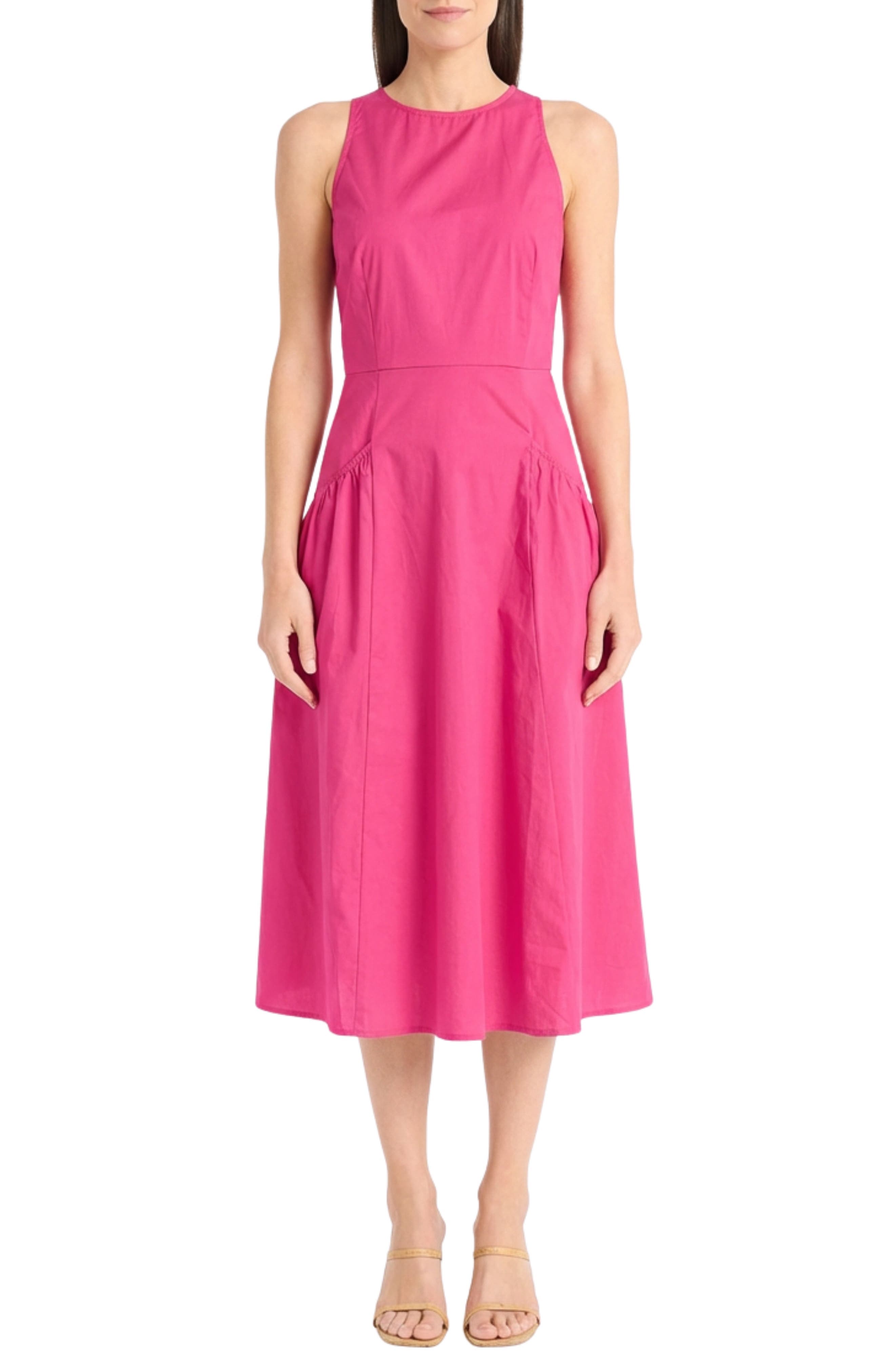Jewel Neck Gathered Dress - image 5