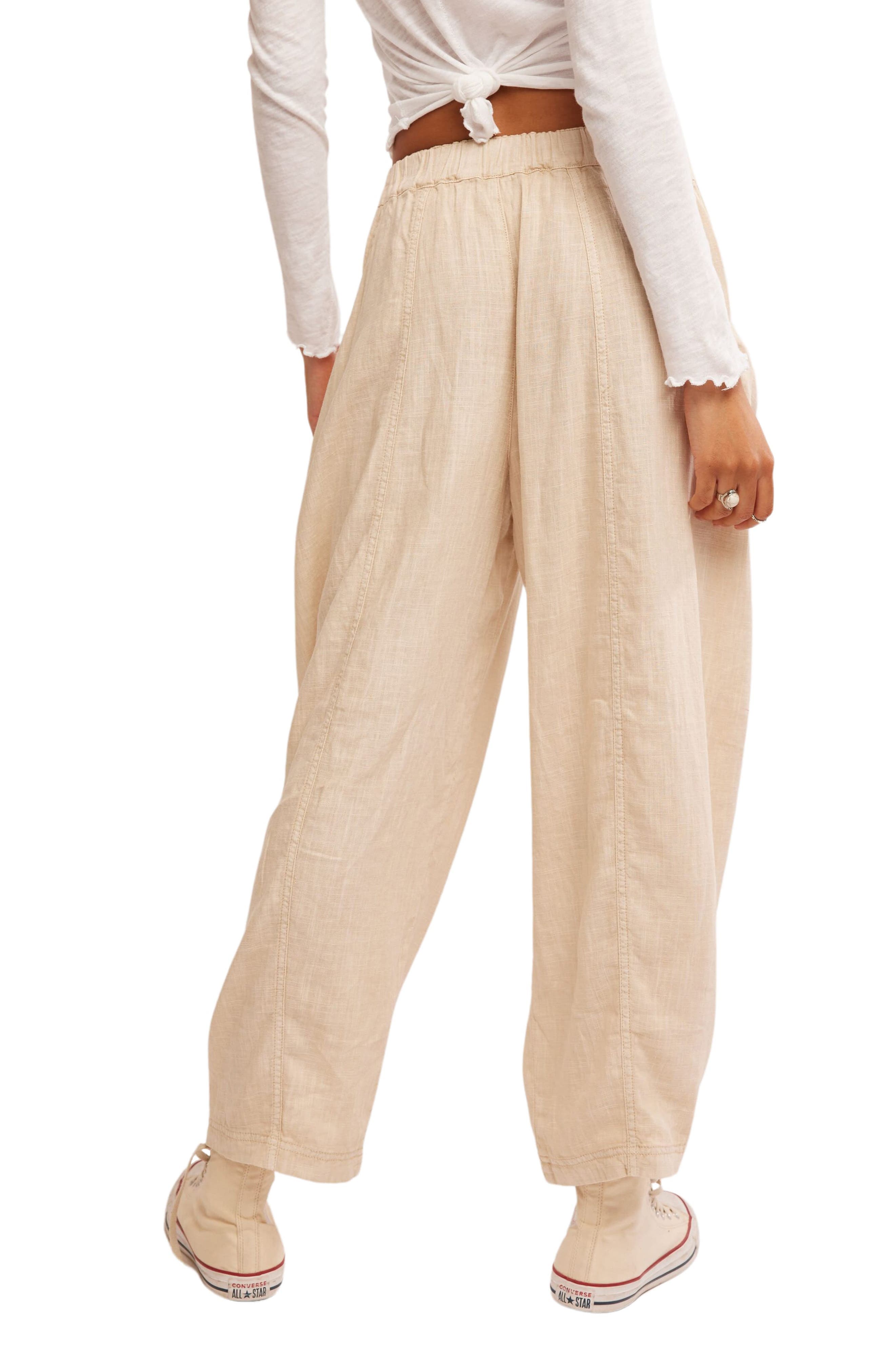 High Road Pull-On Linen Blend Barrel Pants - image 2