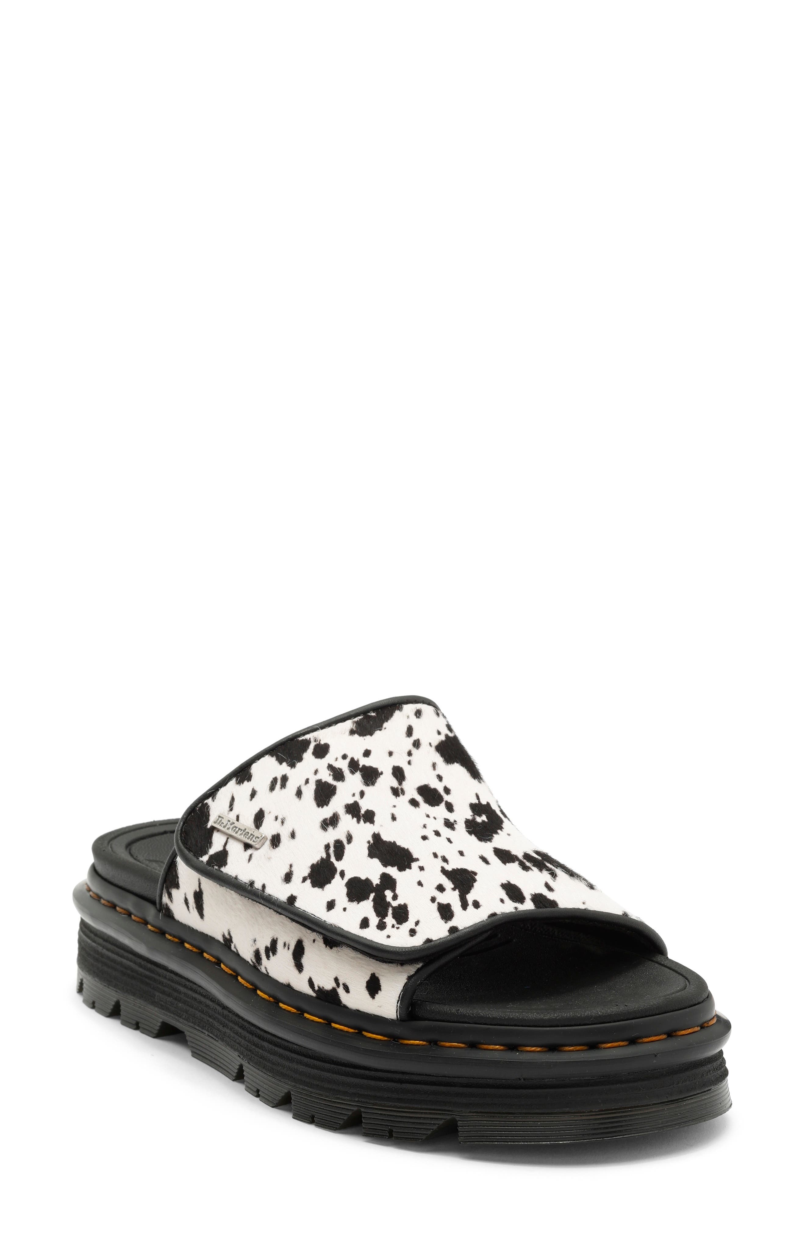 Zebzag Genuine Calf Hair Slide Sandal - image 1