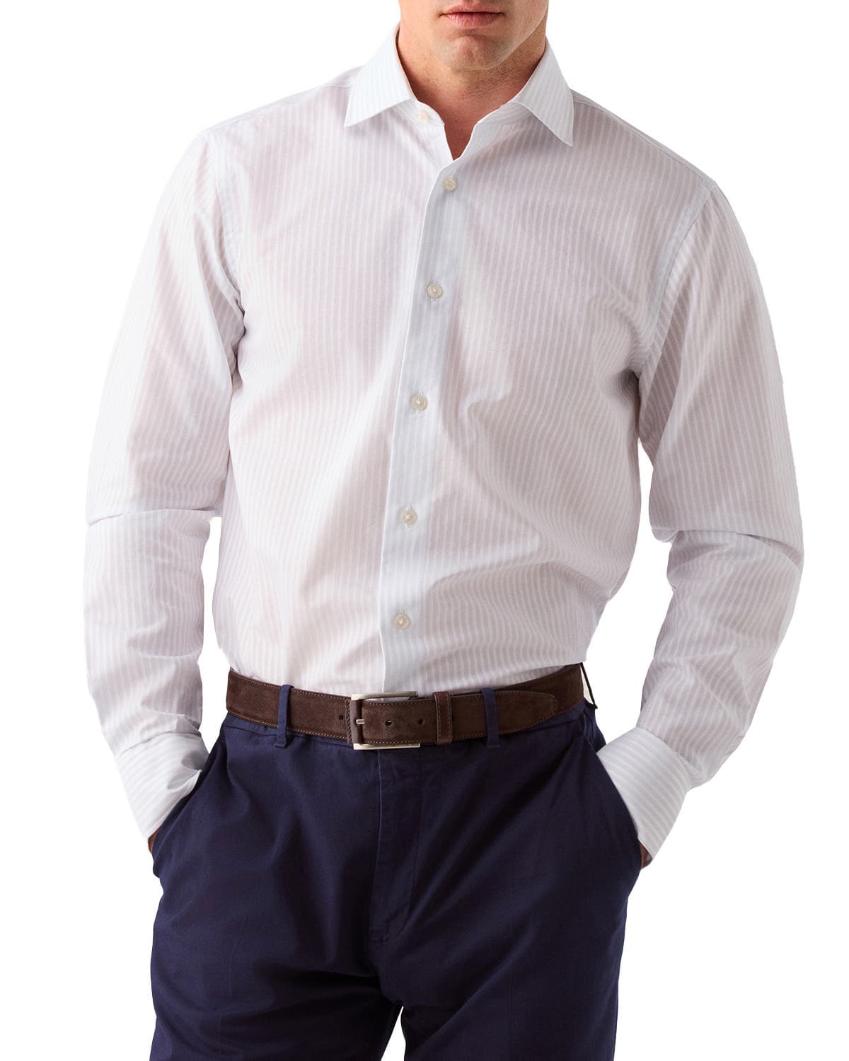Reynolds Dobby Stripe Contemporary Fit Shirt - image 1