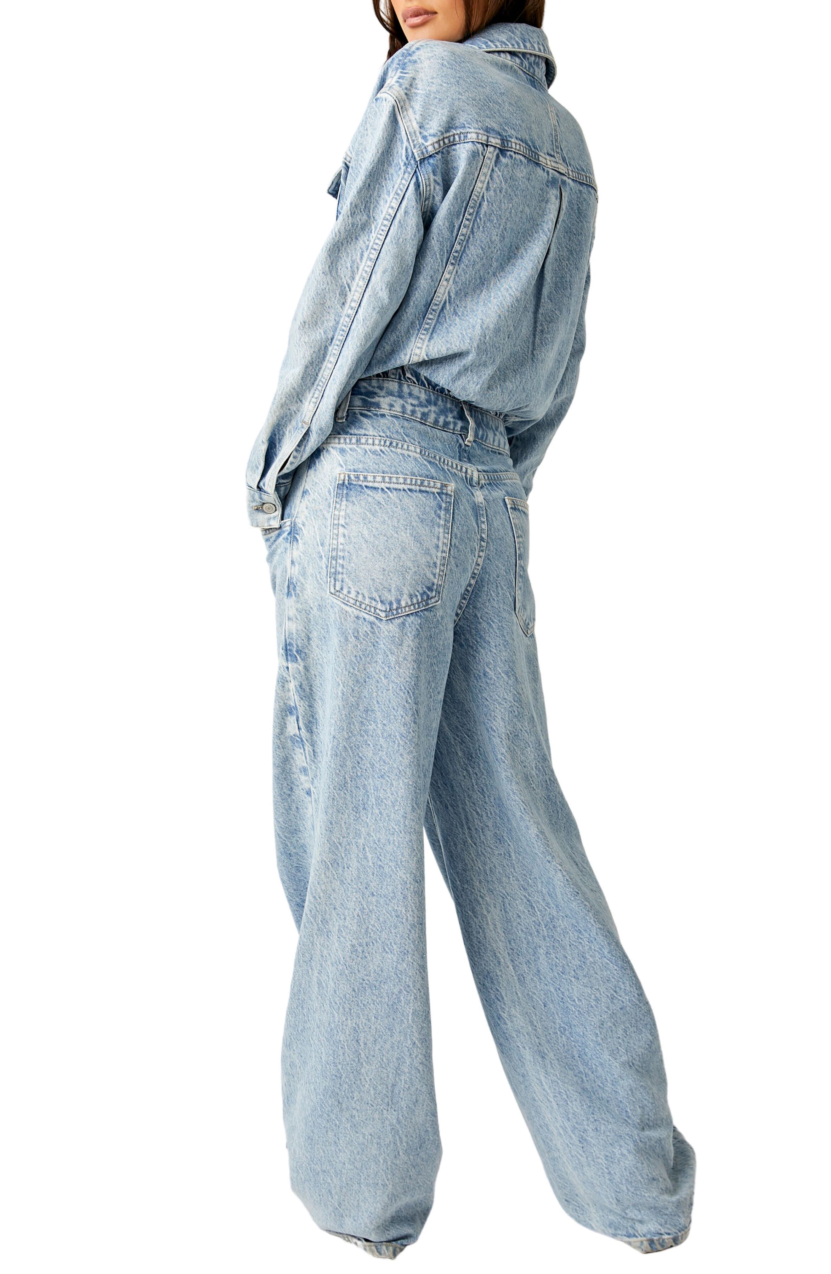 Touch the Sky Long Sleeve Denim Jumpsuit - image 2
