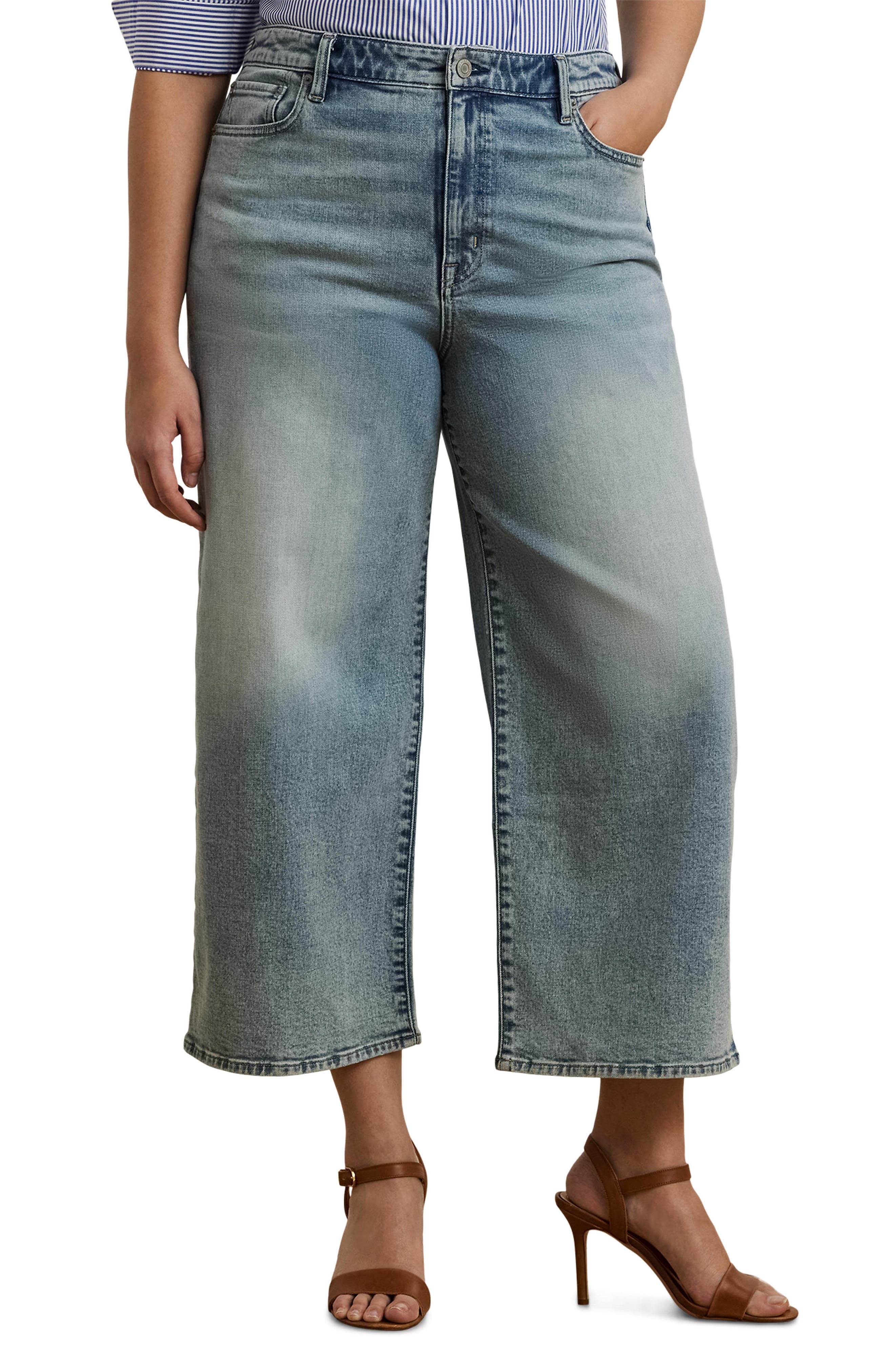 Saira Crop Wide Leg Jeans - image 1