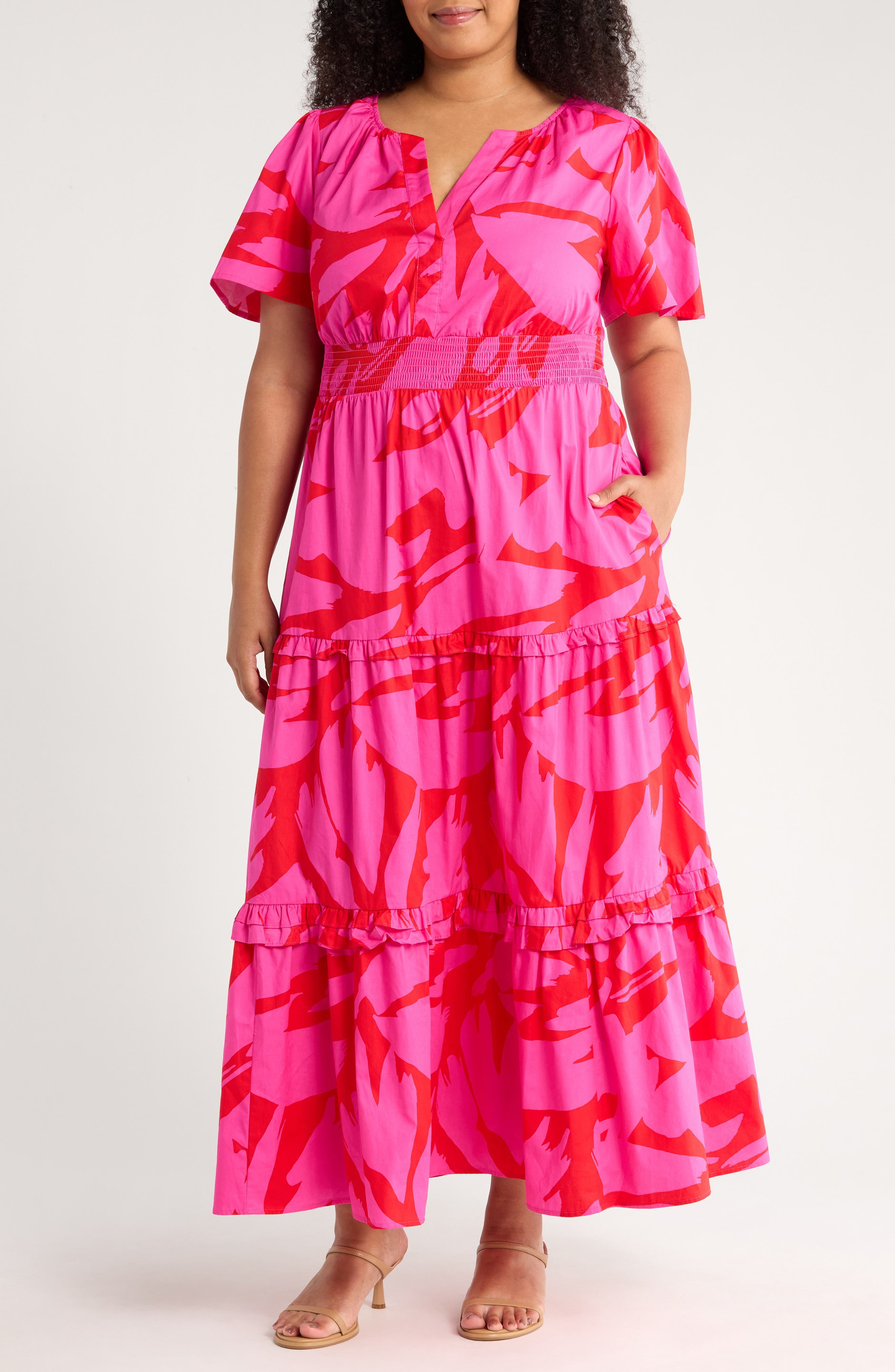Jolene Print Tiered Maxi Dress - image 1