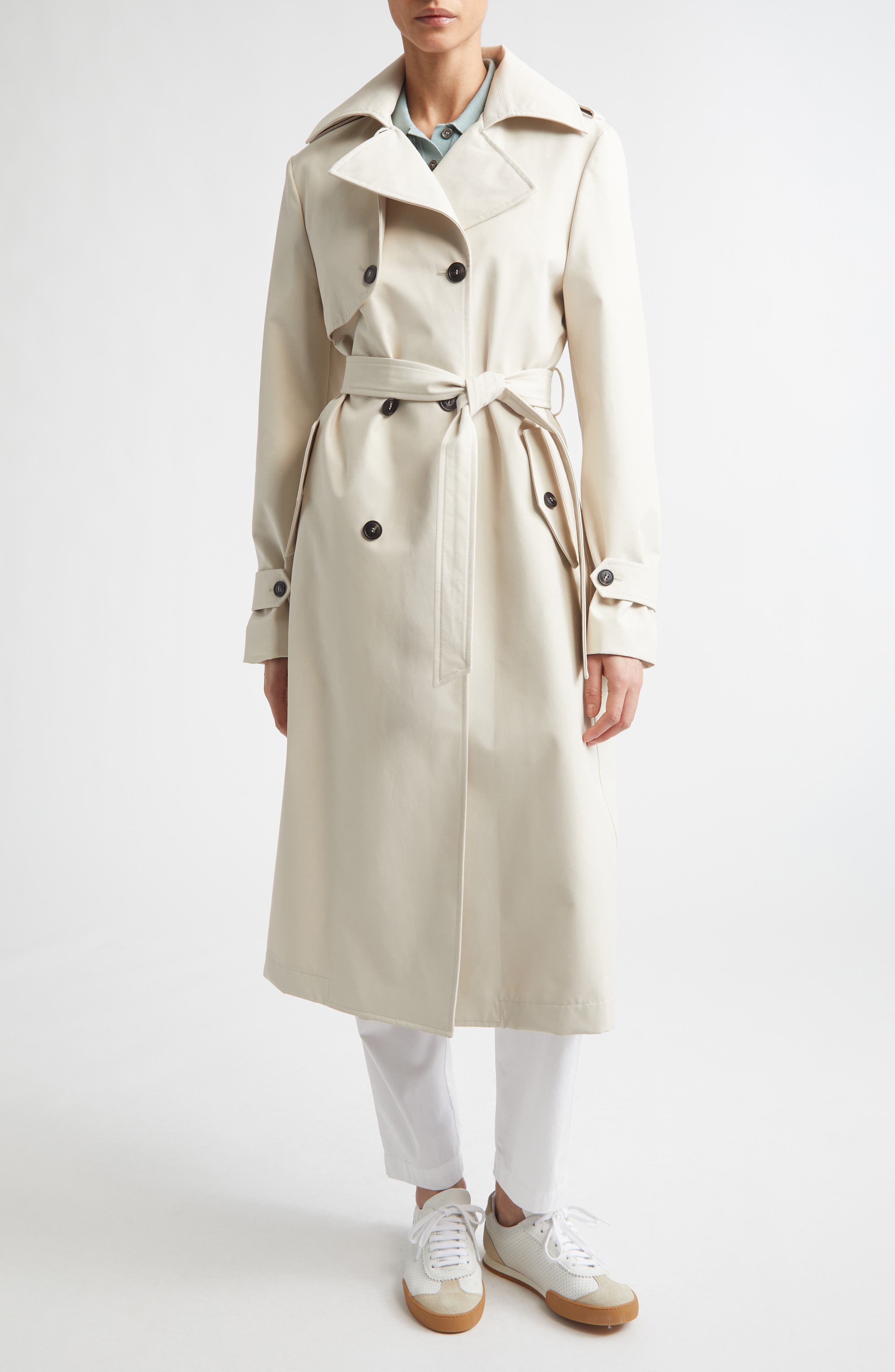 Double Breasted Water Resistant Trench Coat - image 3