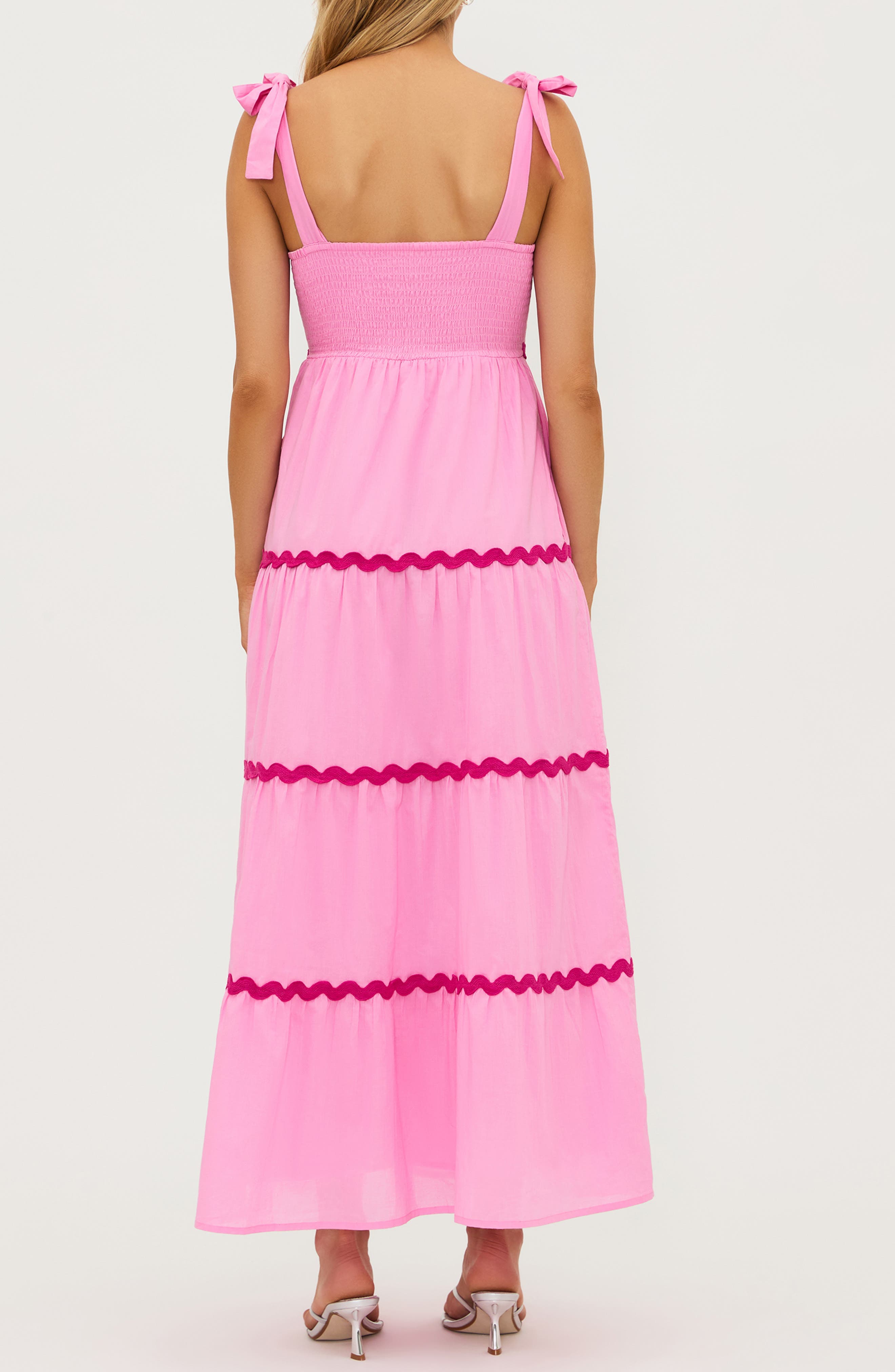 Rickrack Trim Tiered Cover-Up Maxi Dress - image 2