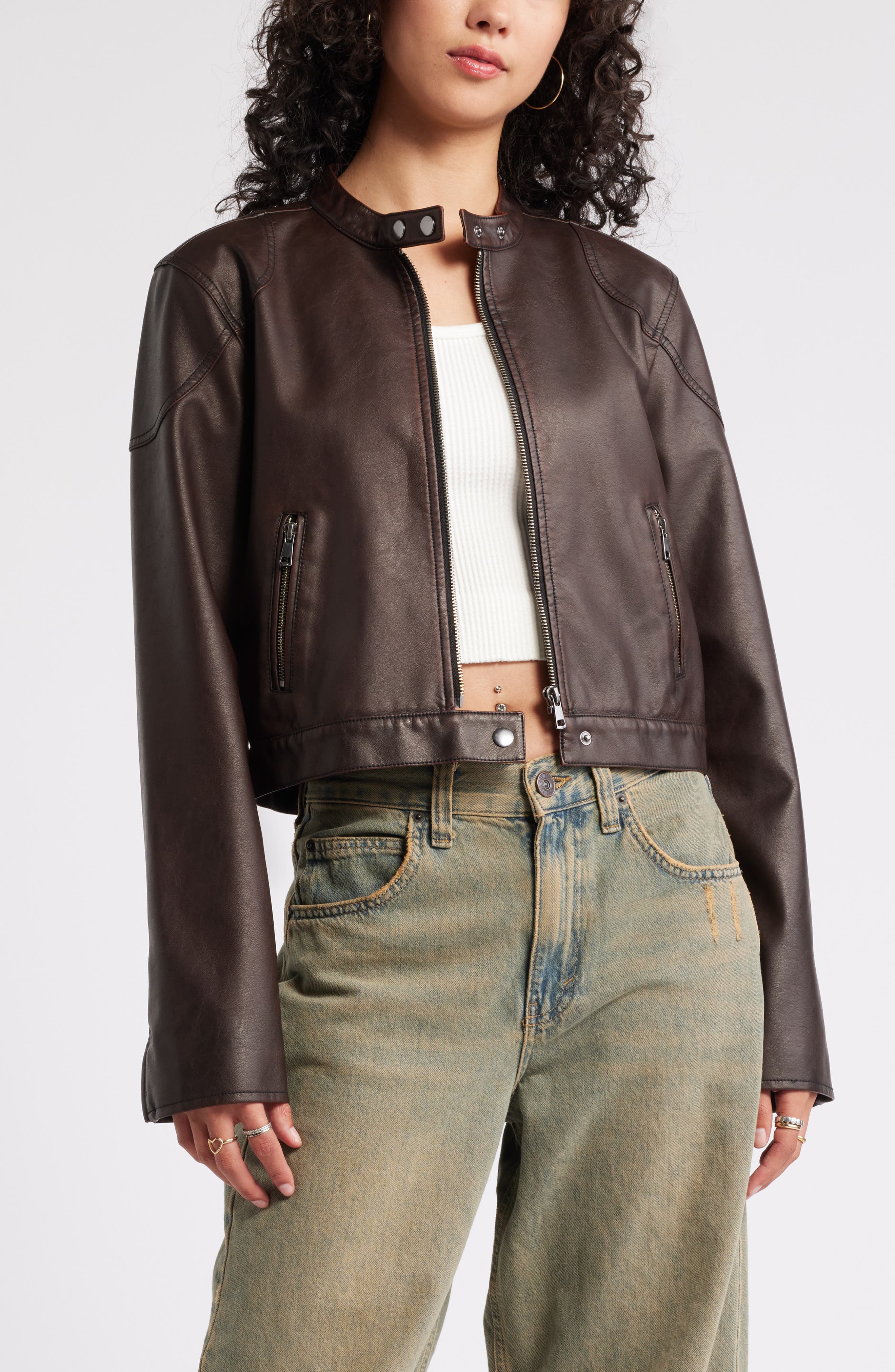 Faux Leather Jacket - image 1